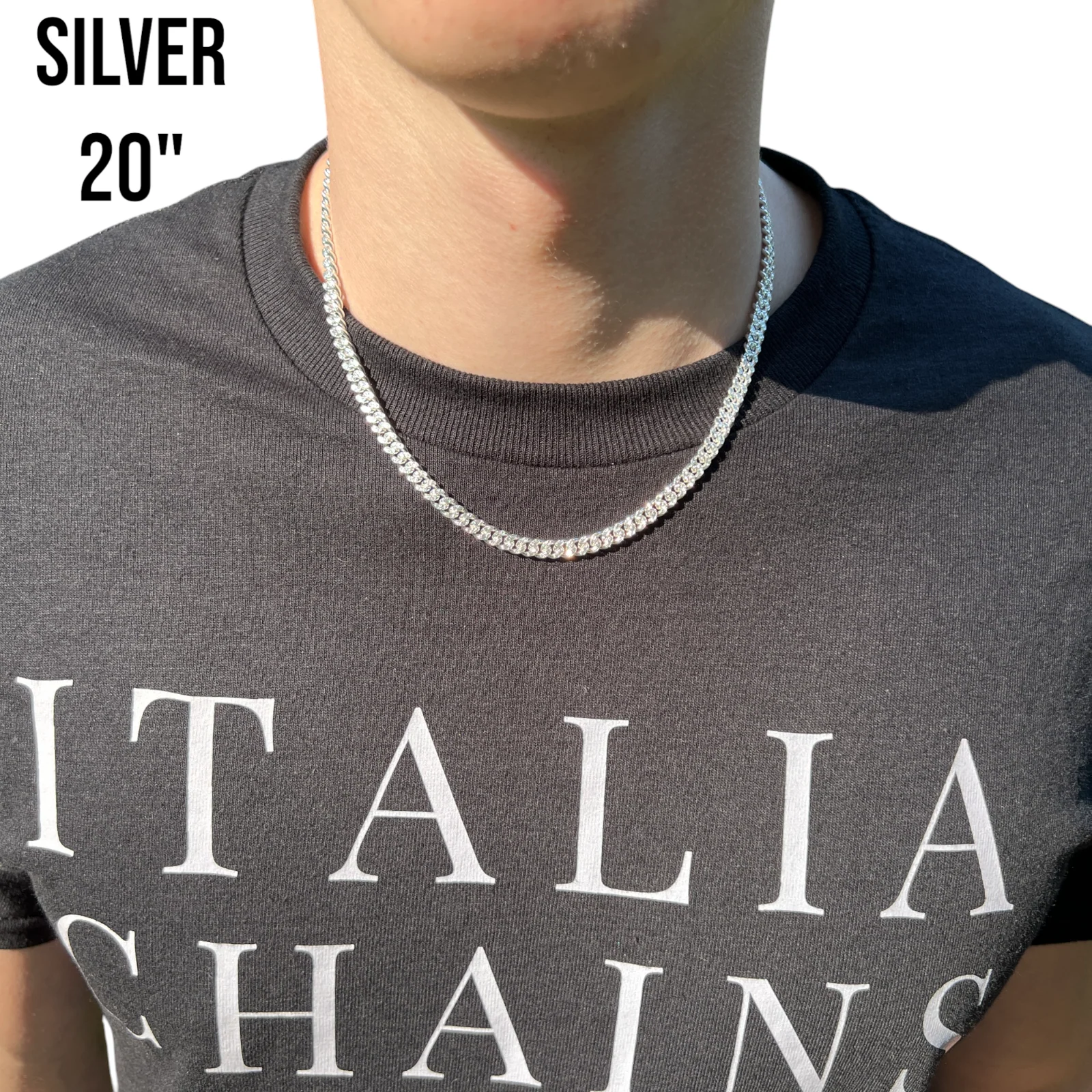 925 Sterling Silver 5mm Diamond Cut Miami Cuban Chain Necklace - Image 10
