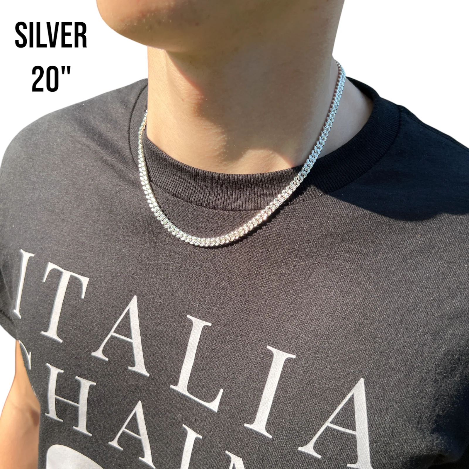 925 Sterling Silver 5mm Diamond Cut Miami Cuban Chain Necklace - Image 11