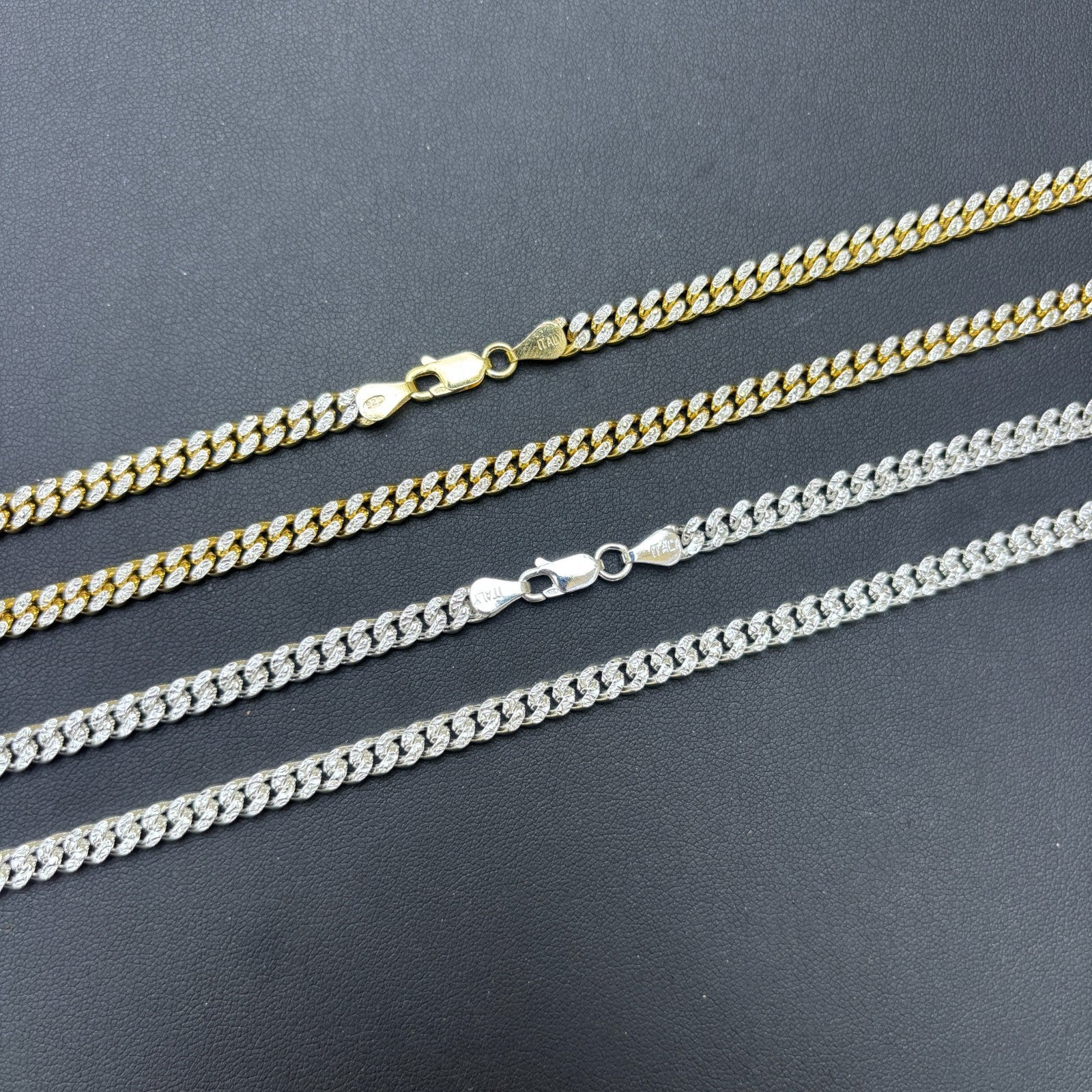 925 Sterling Silver 5mm Diamond Cut Miami Cuban Chain Necklace - Image 3