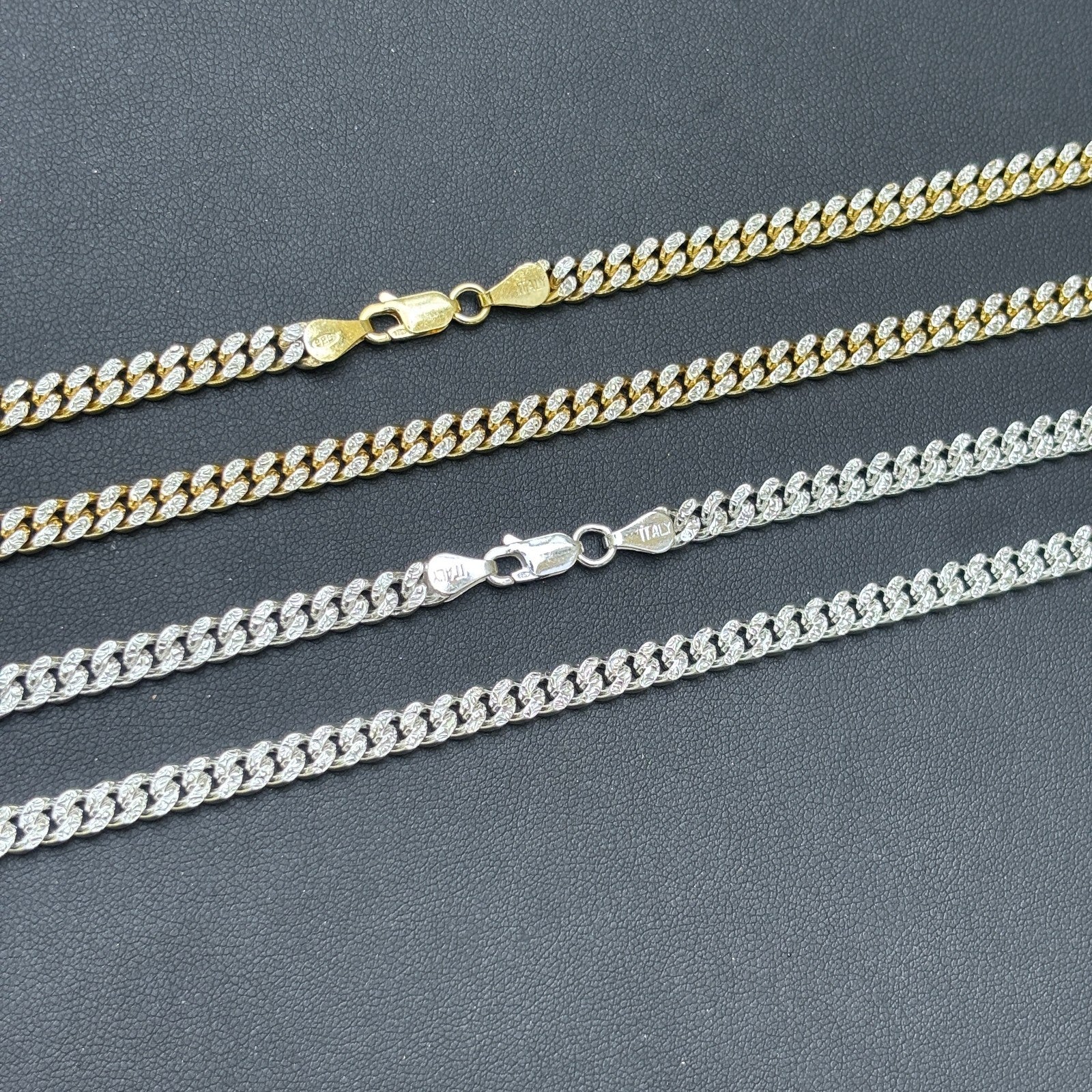 925 Sterling Silver 5mm Diamond Cut Miami Cuban Chain Necklace - Image 8