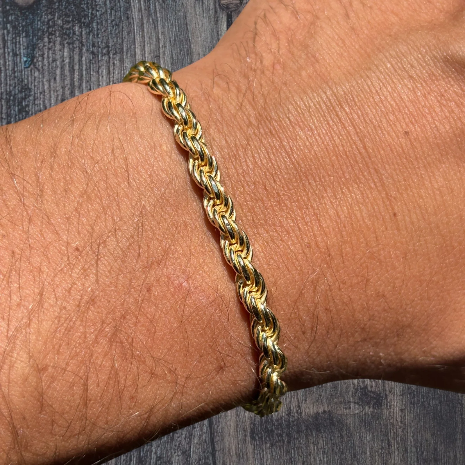 925 Sterling Silver 5mm Diamond Cut Rope Bracelet - Image 18
