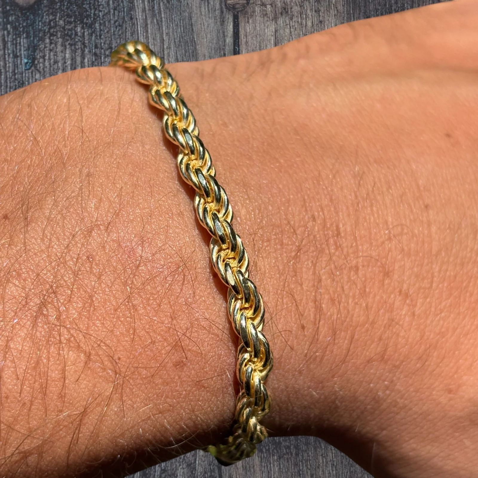 925 Sterling Silver 5mm Diamond Cut Rope Bracelet - Image 19
