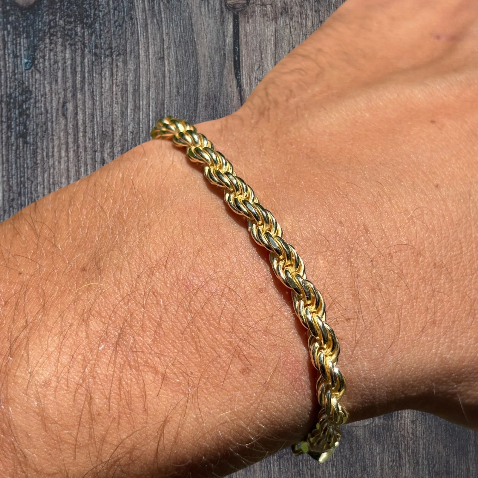 925 Sterling Silver 5mm Diamond Cut Rope Bracelet - Image 21