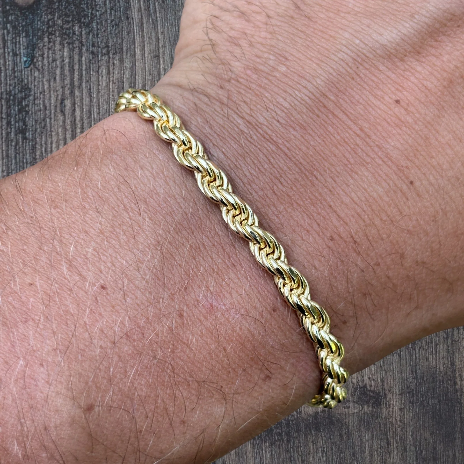 925 Sterling Silver 5mm Diamond Cut Rope Bracelet - Image 22