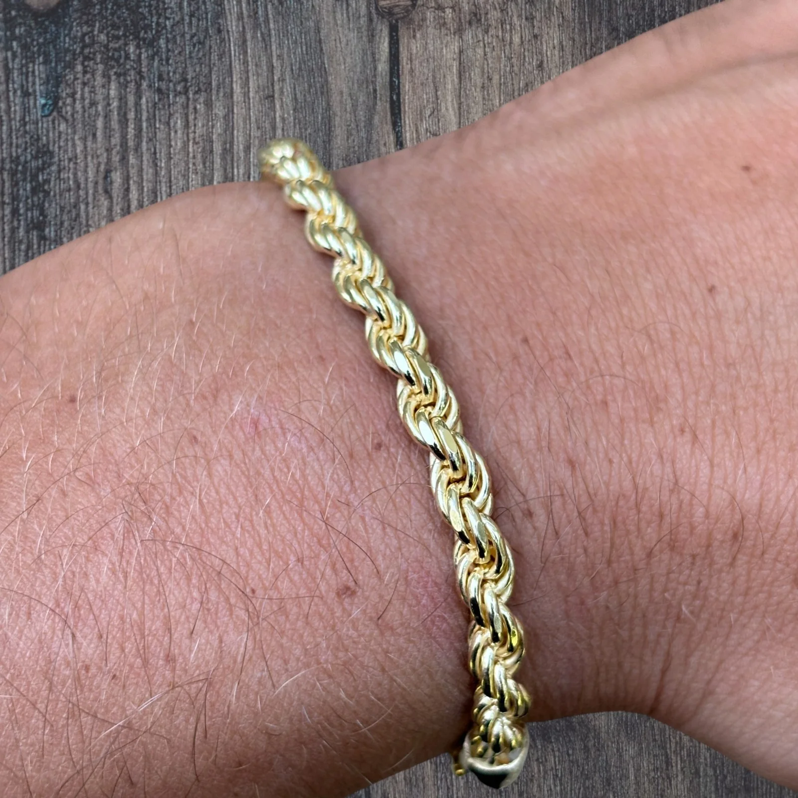 925 Sterling Silver 5mm Diamond Cut Rope Bracelet - Image 23