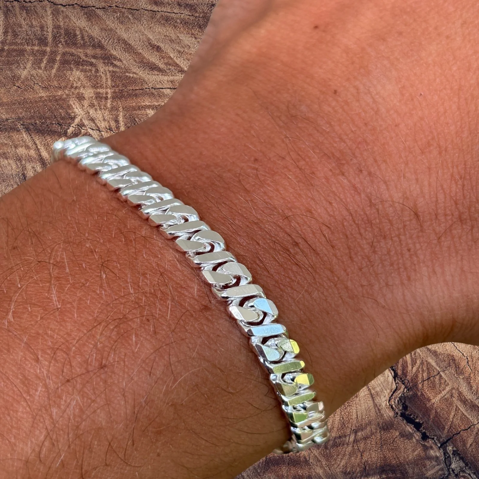 925 Sterling Silver 5mm Dollar Link Bracelet - Image 14