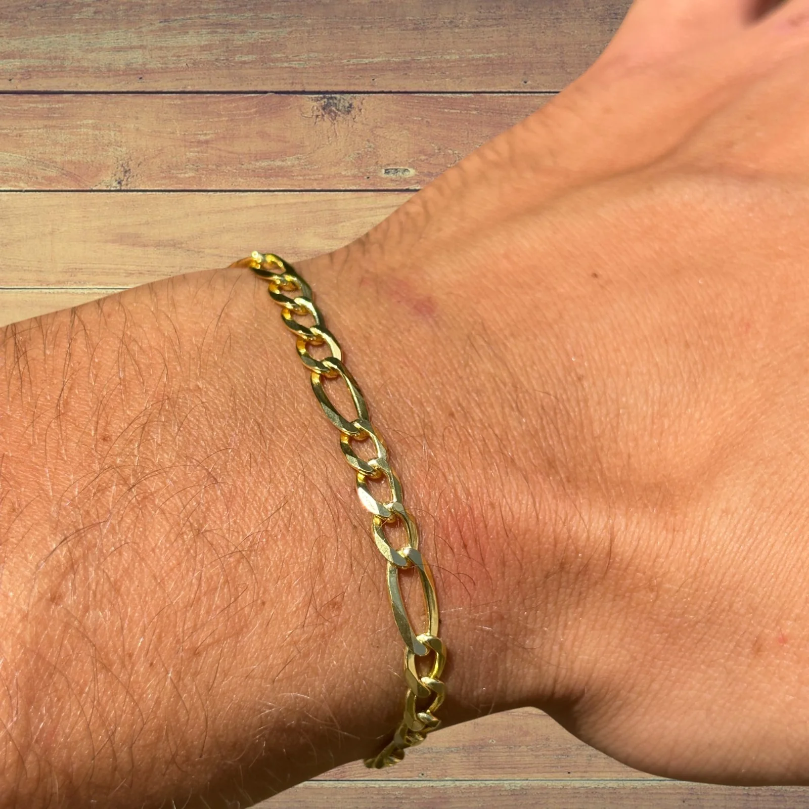 925 Sterling Silver 5mm Figaro Bracelet - Image 22