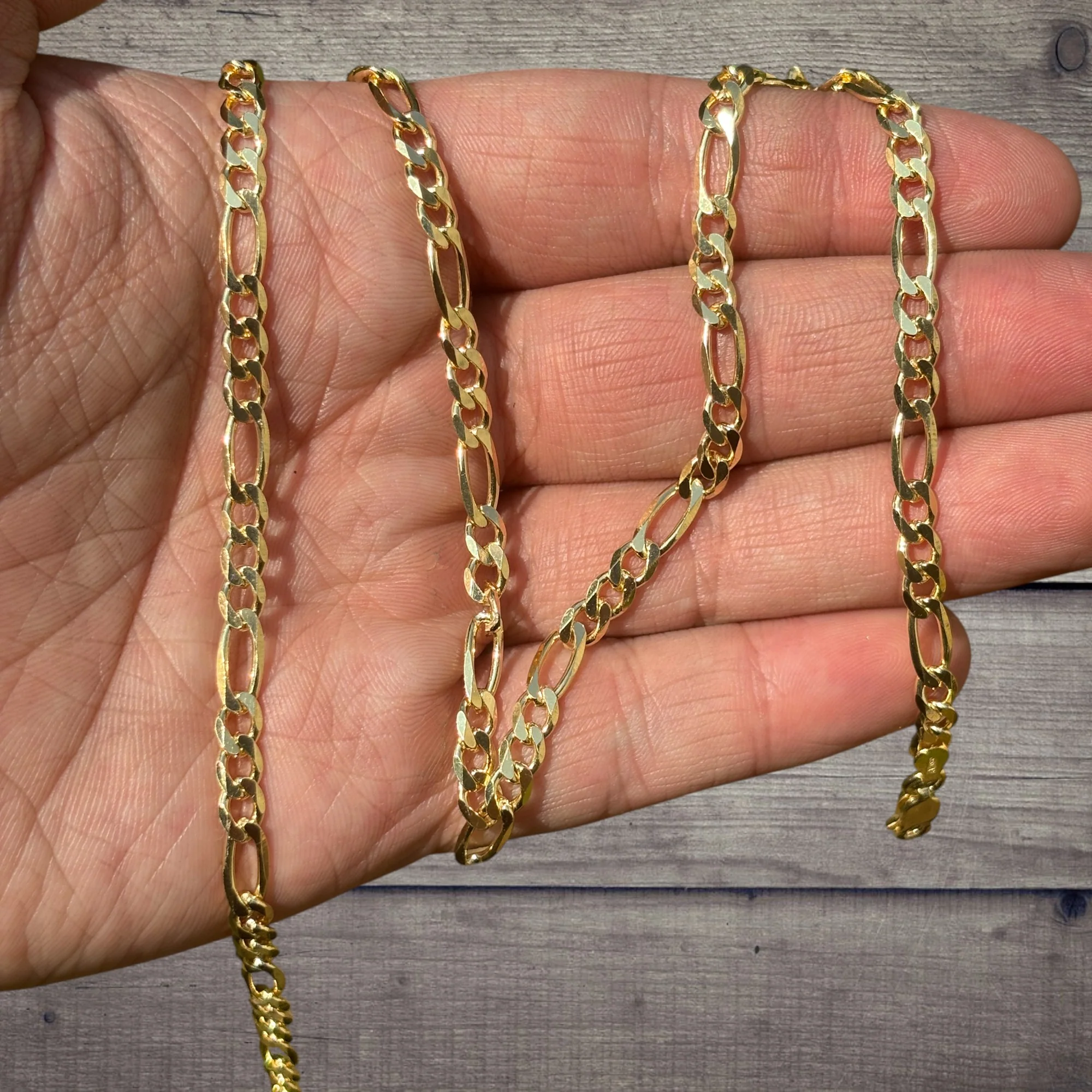 925 Sterling Silver 5mm Figaro Chain Necklace - Image 5