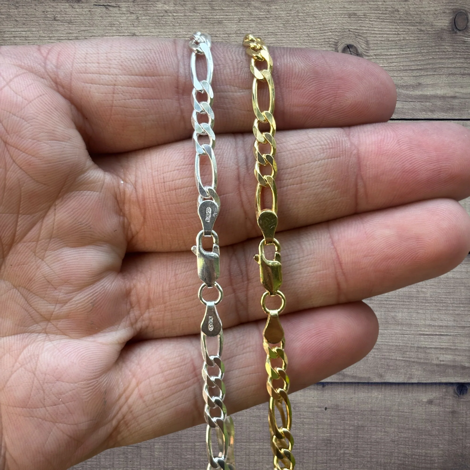 925 Sterling Silver 5mm Figaro Chain Necklace - Image 6