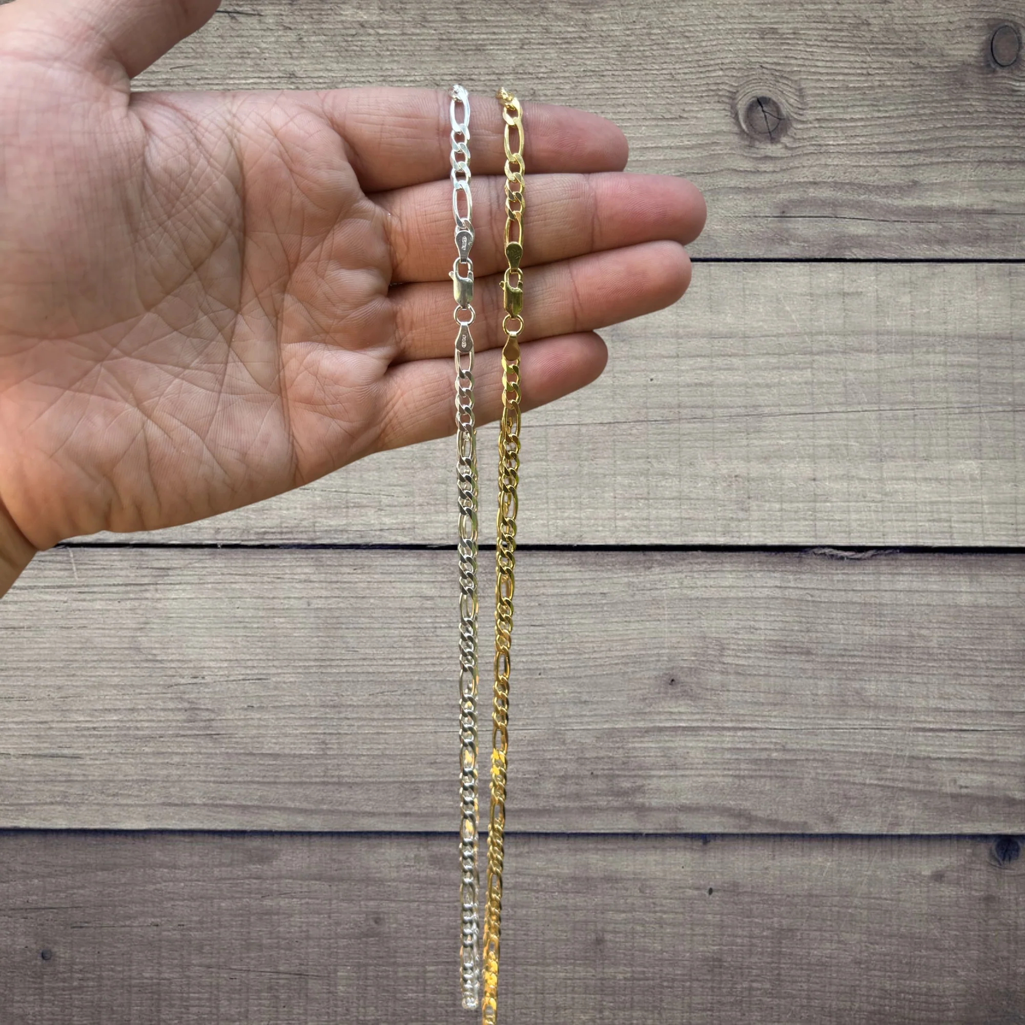 925 Sterling Silver 5mm Figaro Chain Necklace - Image 7