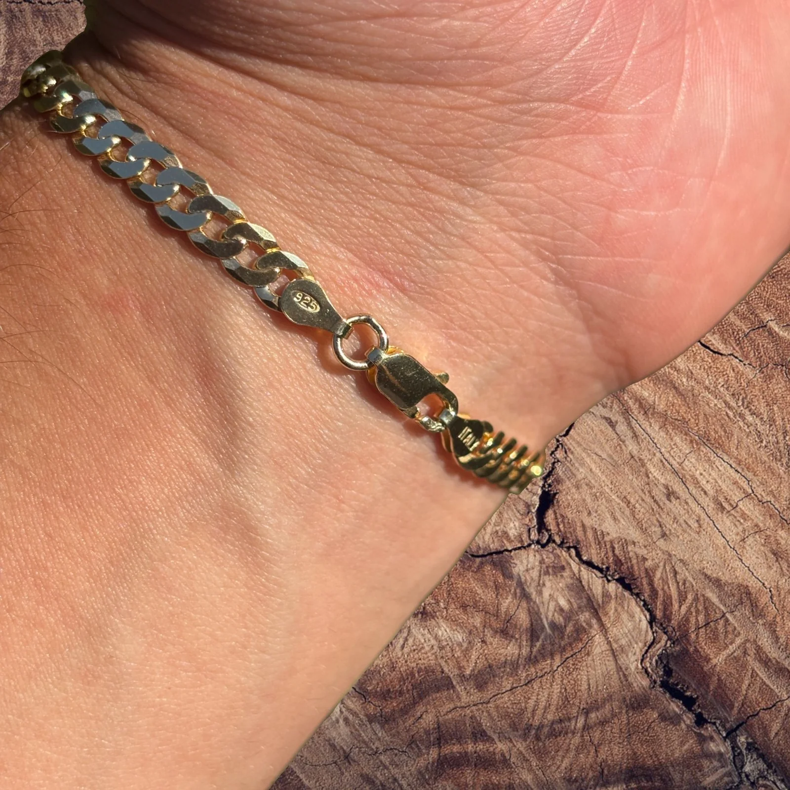 925 Sterling Silver 5mm Flat Curb Bracelet - Image 12