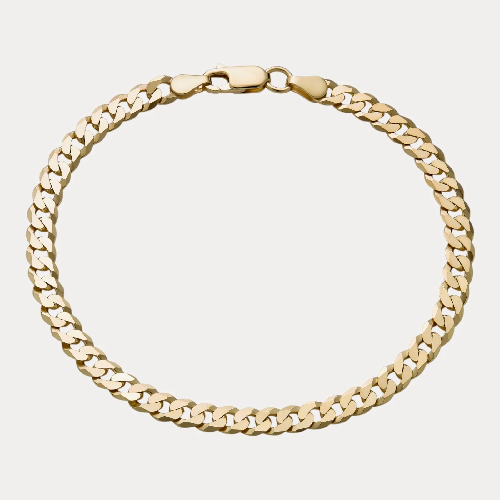 925 Sterling Silver 5mm Flat Curb Bracelet - Image 2