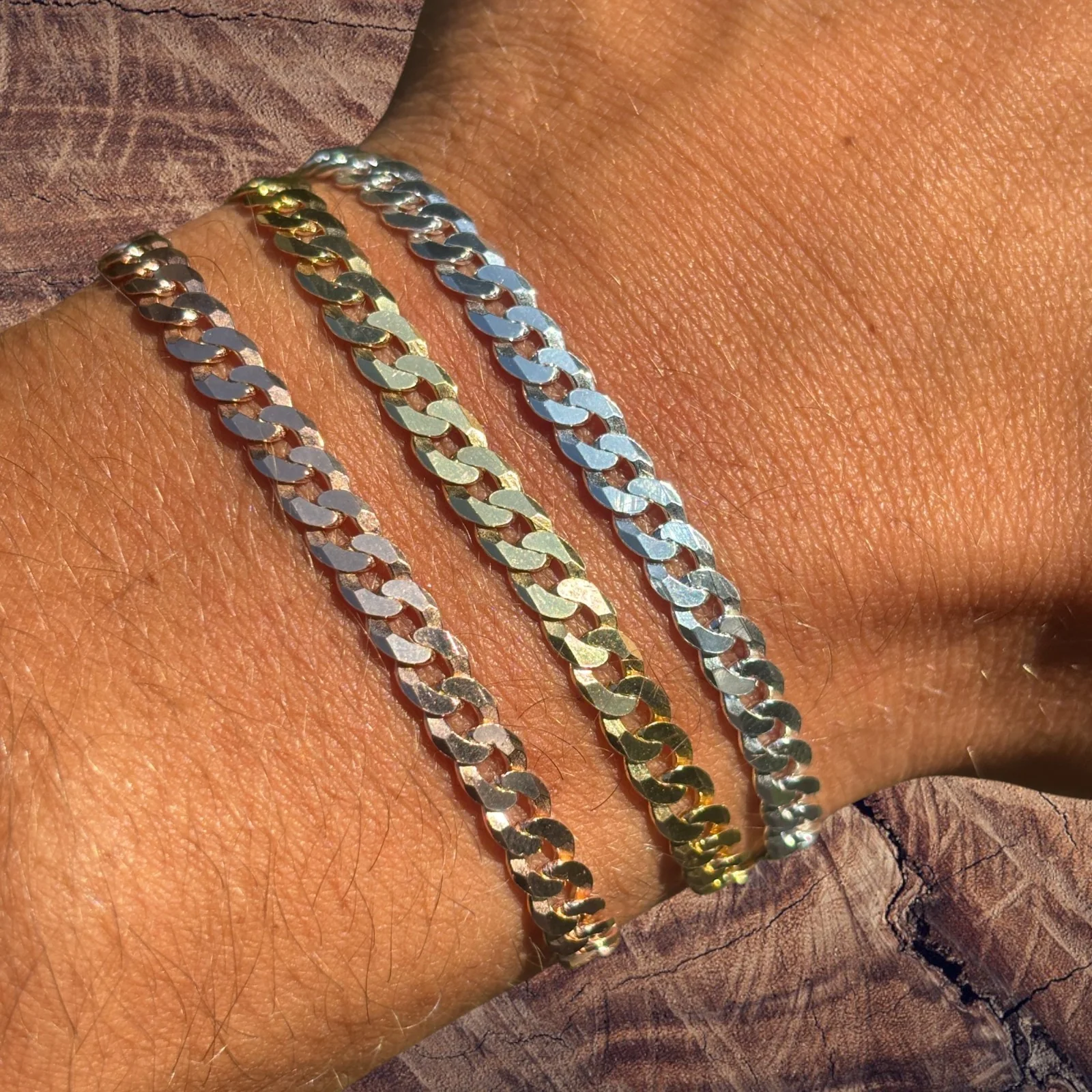 925 Sterling Silver 5mm Flat Curb Bracelet - Image 4
