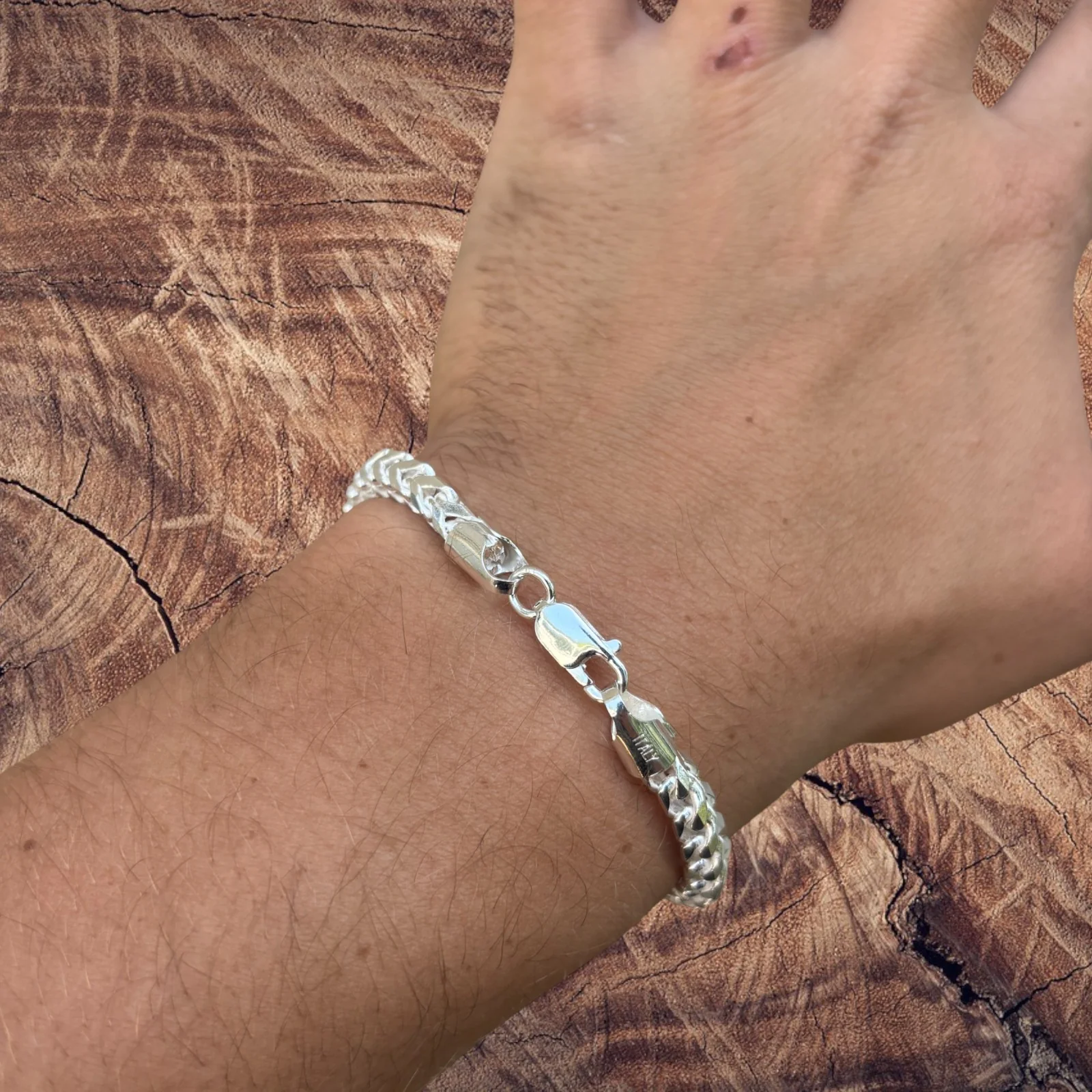 925 Sterling Silver 5mm Franco Bracelet - Image 13