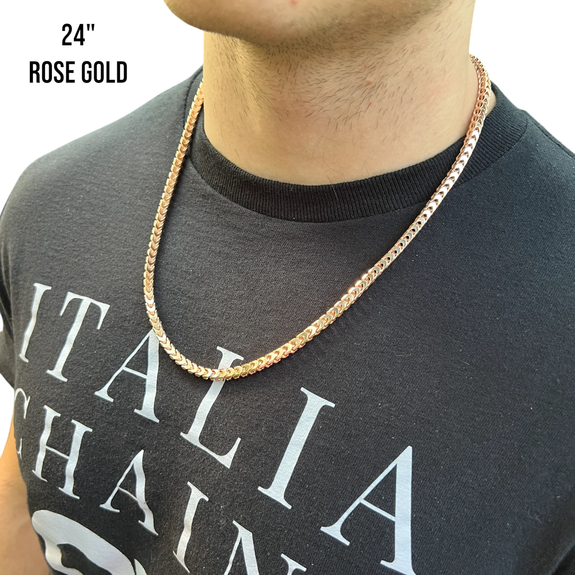 925 Sterling Silver 5mm Franco Chain Necklace - Image 16