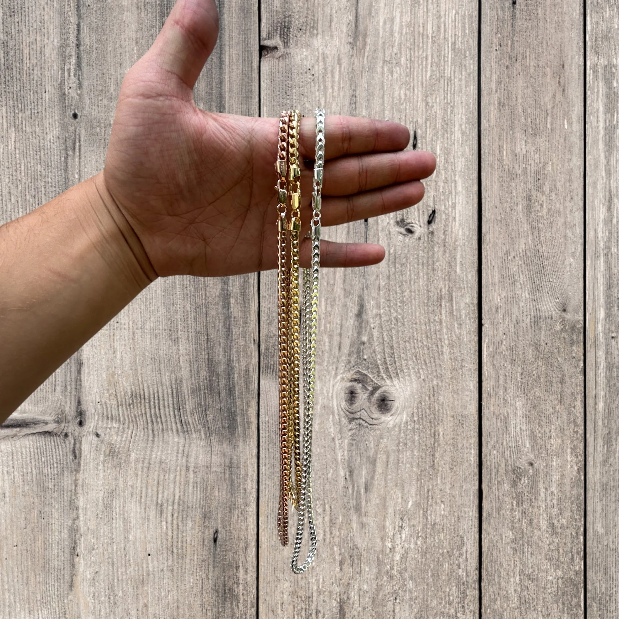 925 Sterling Silver 5mm Franco Chain Necklace - Image 8