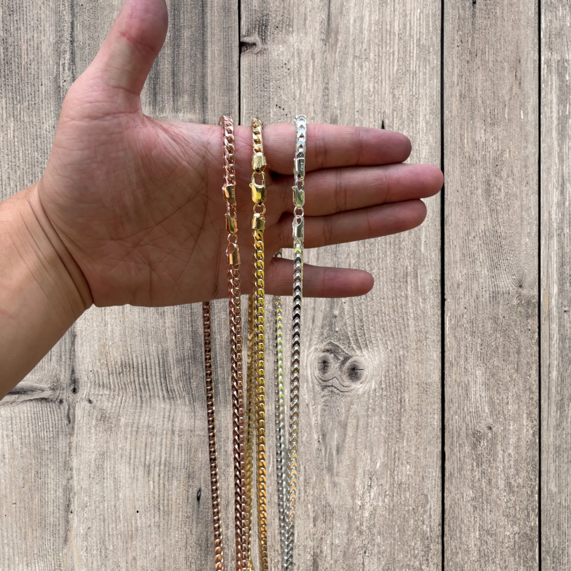925 Sterling Silver 5mm Franco Chain Necklace - Image 9