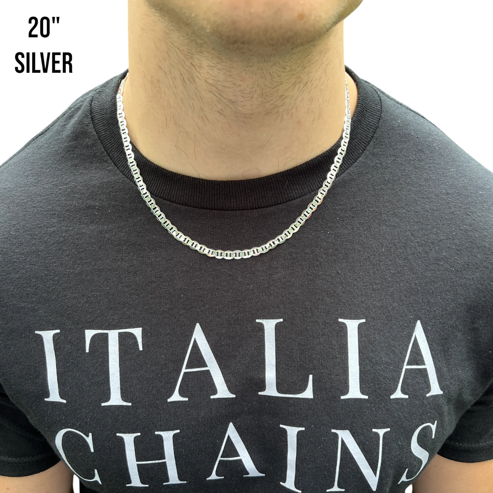 925 Sterling Silver 5mm Mariner Chain Necklace - Image 11
