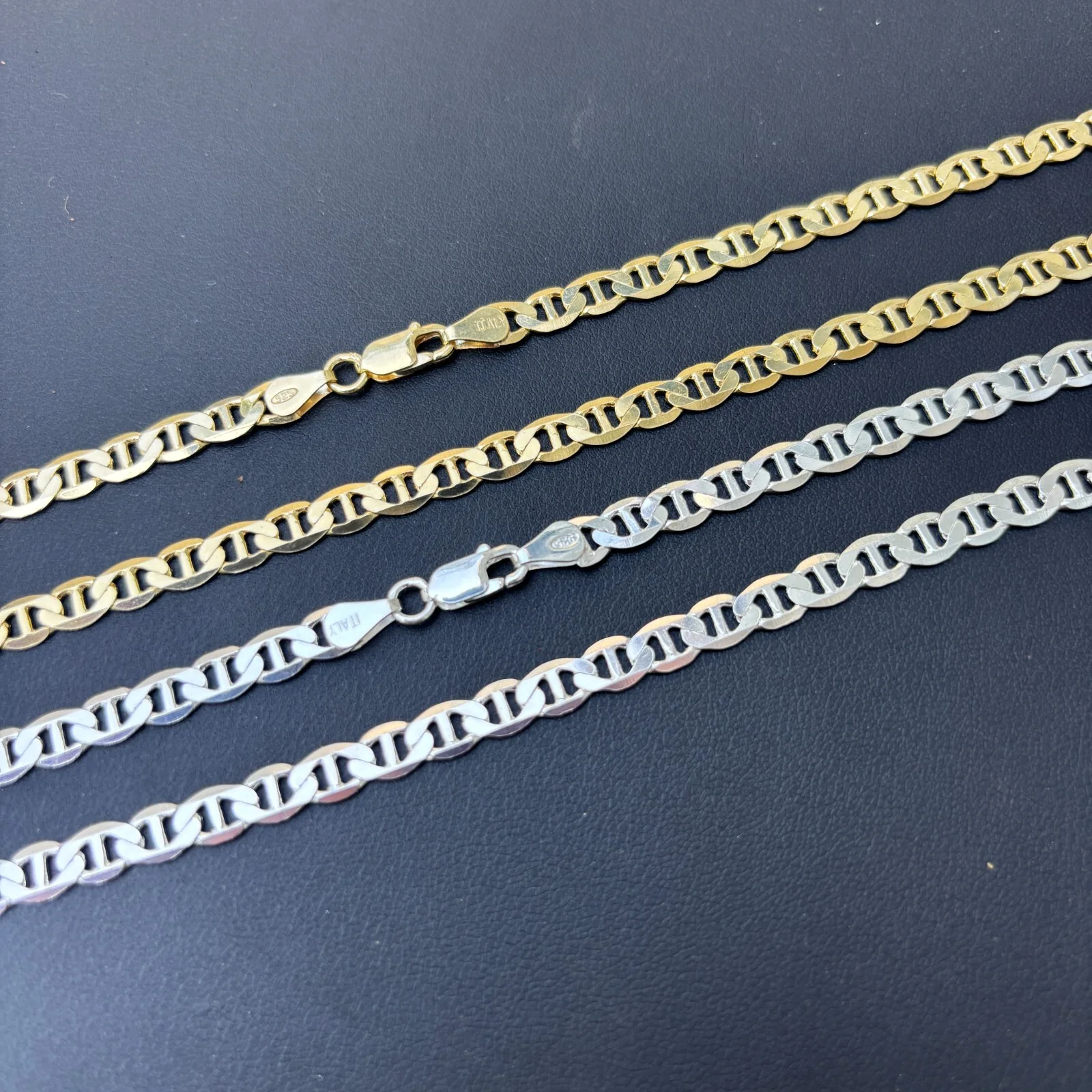 925 Sterling Silver 5mm Mariner Chain Necklace - Image 8