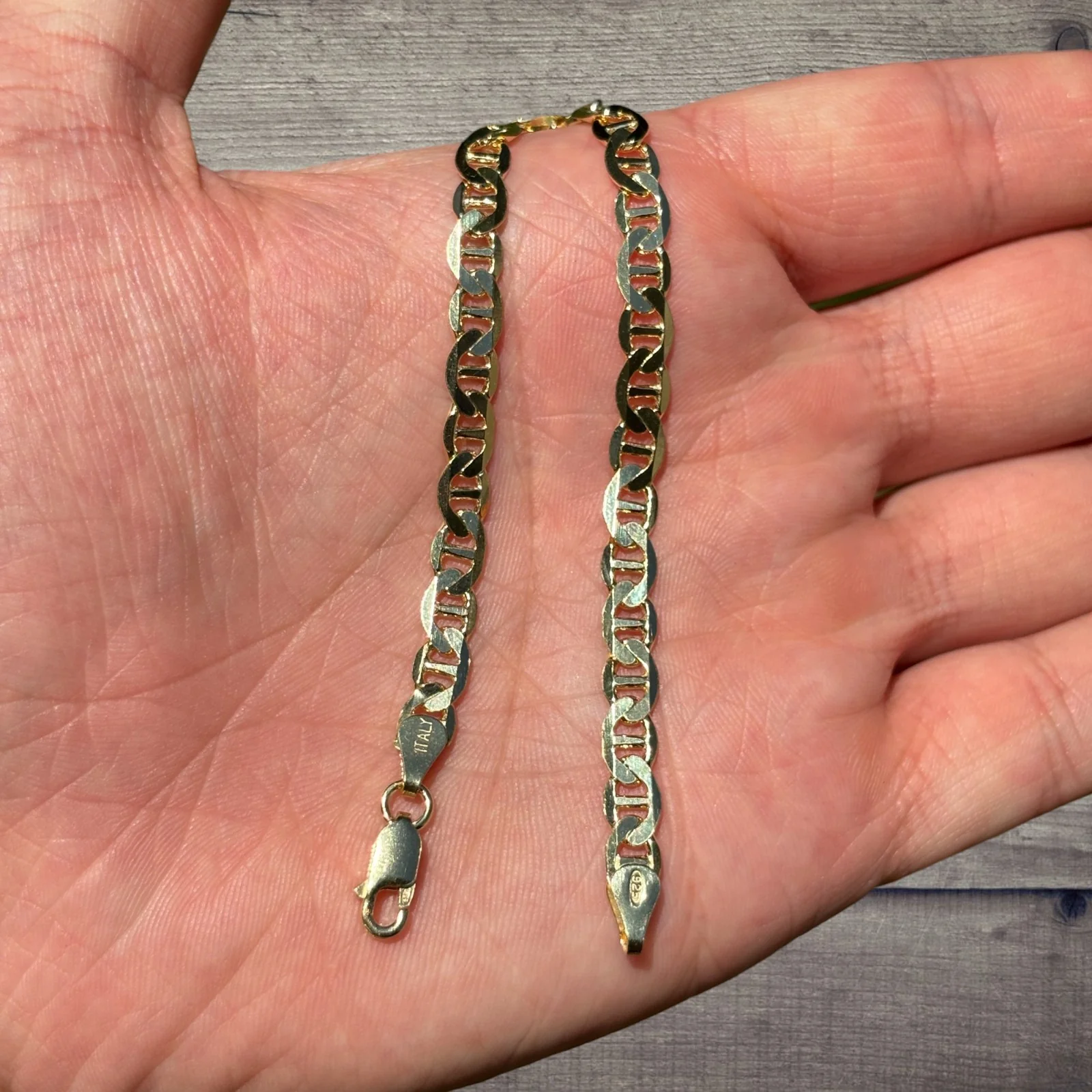 925 Sterling Silver 5mm Mariner Bracelet - Image 5
