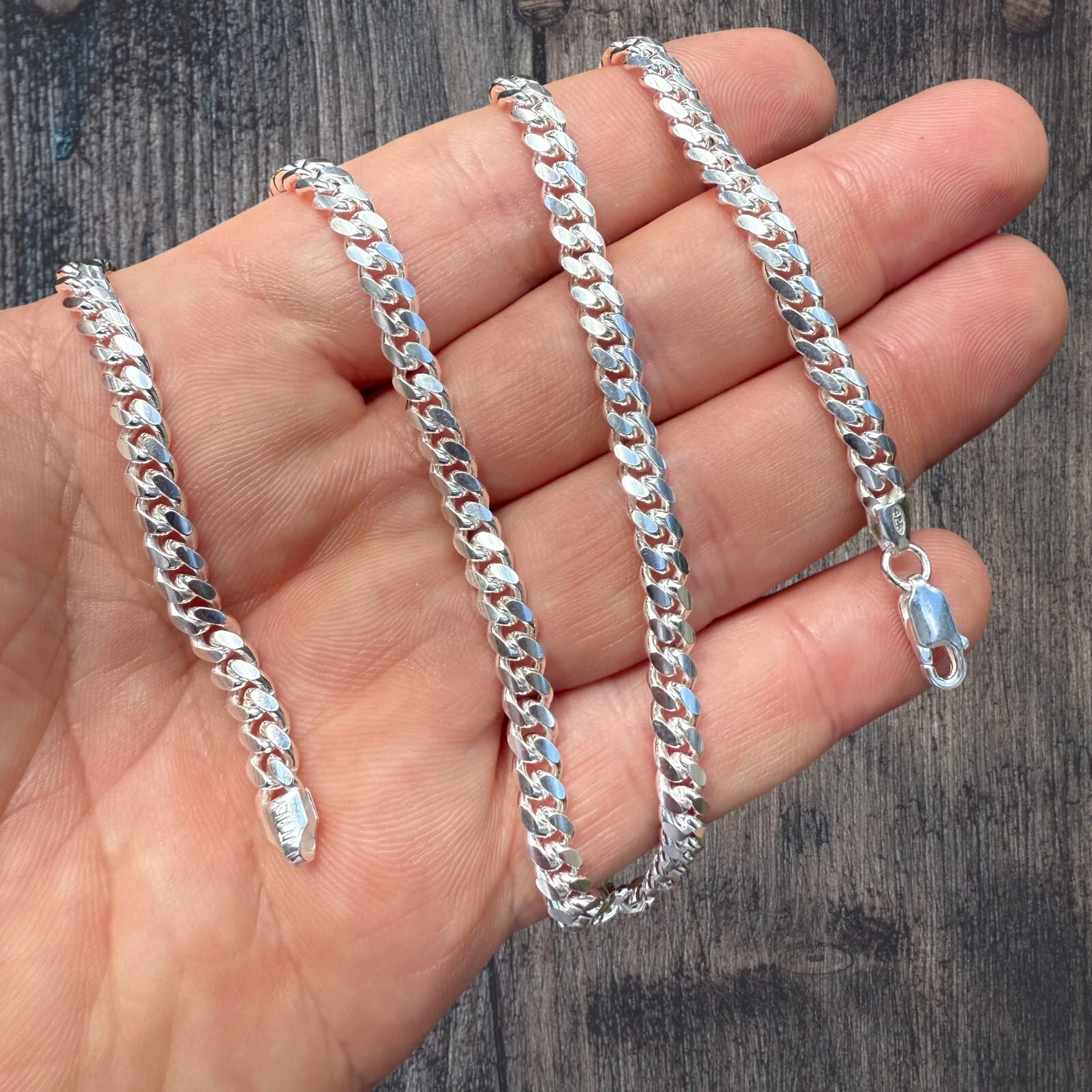 925 Sterling Silver 5mm Miami Cuban Chain Necklace - Image 10