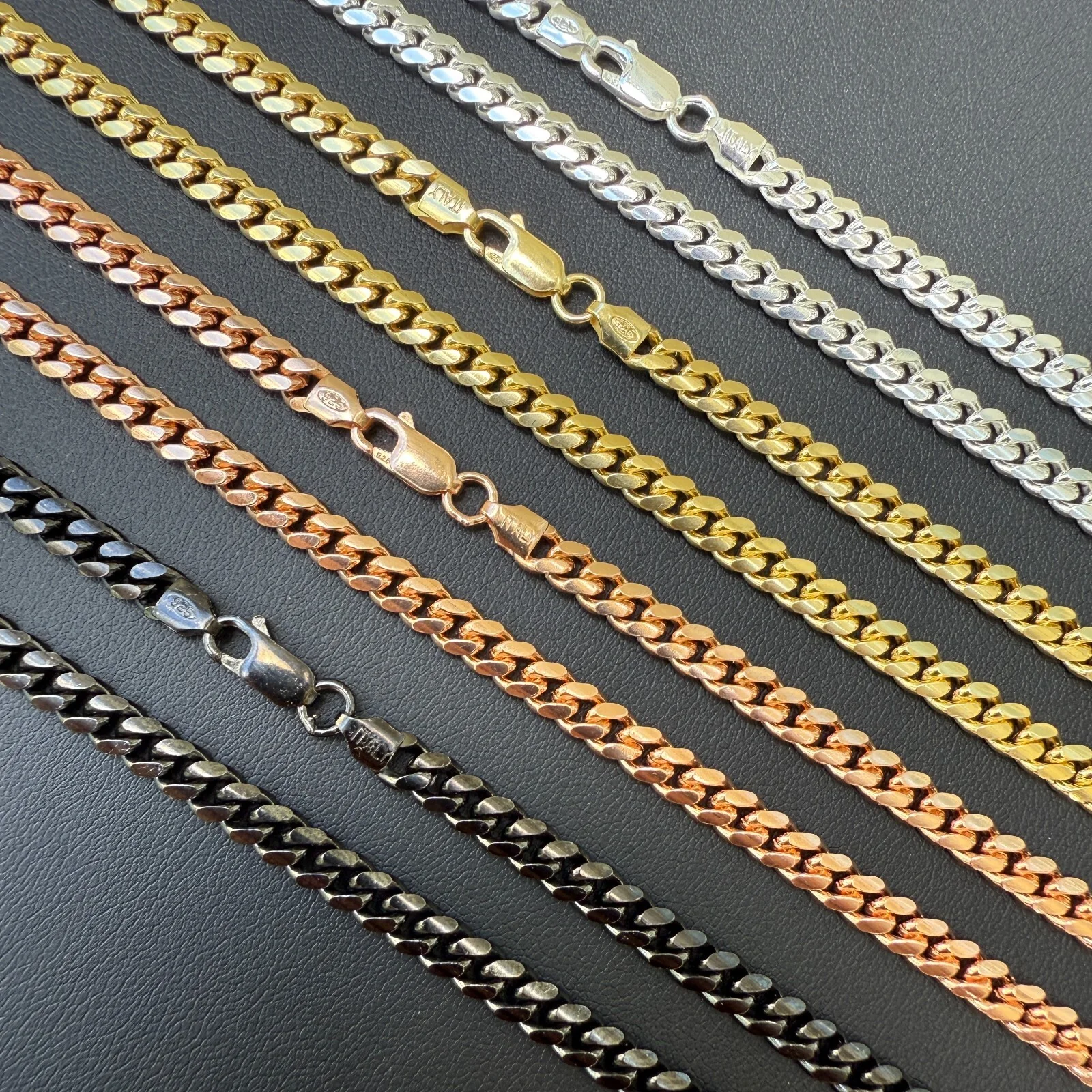 925 Sterling Silver 5mm Miami Cuban Chain Necklace - Image 12