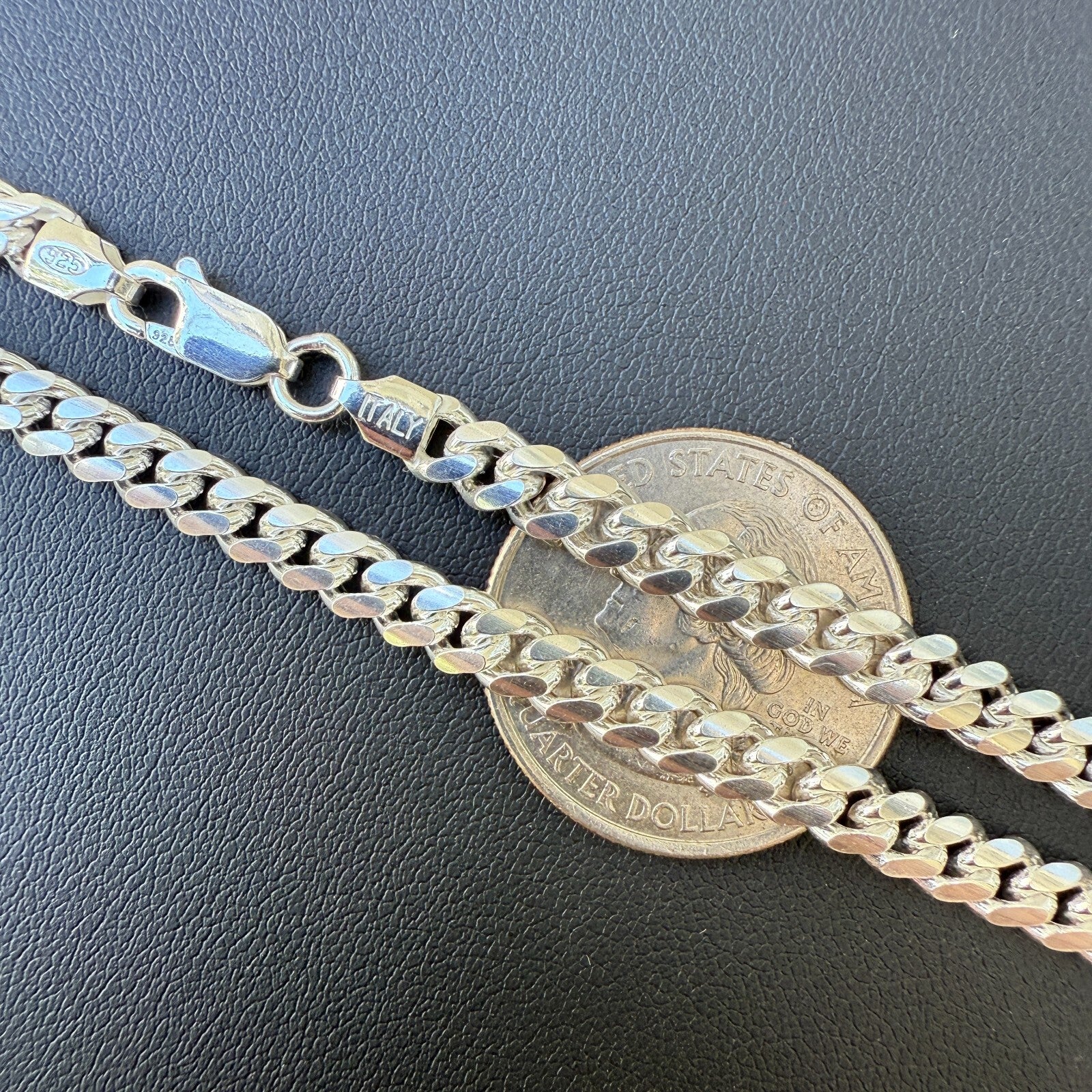 925 Sterling Silver 5mm Miami Cuban Chain Necklace - Image 13