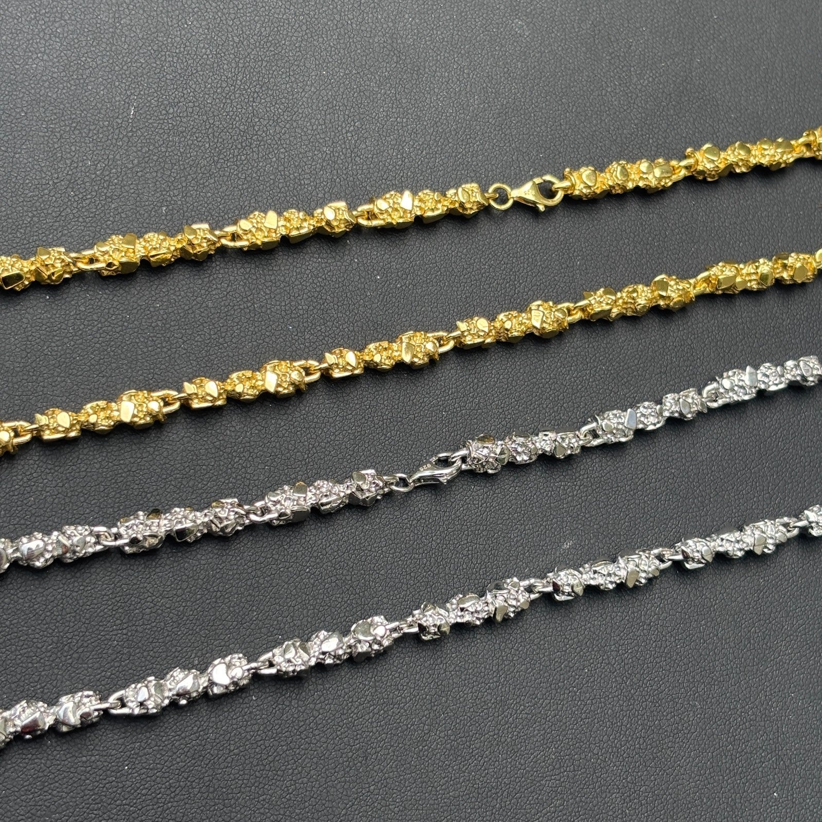925 Sterling Silver 5mm Nugget Chain Necklace - Image 3