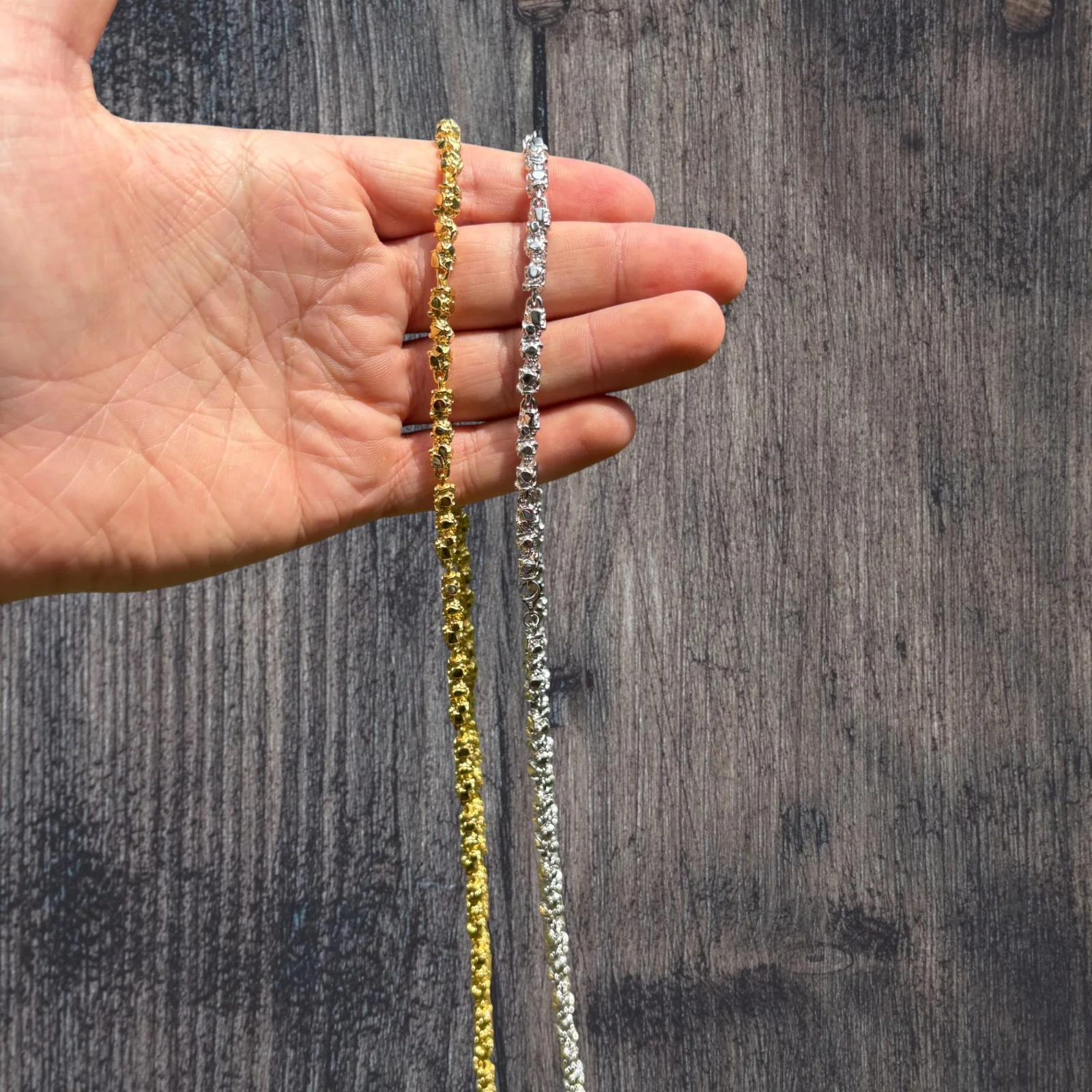925 Sterling Silver 5mm Nugget Chain Necklace - Image 4