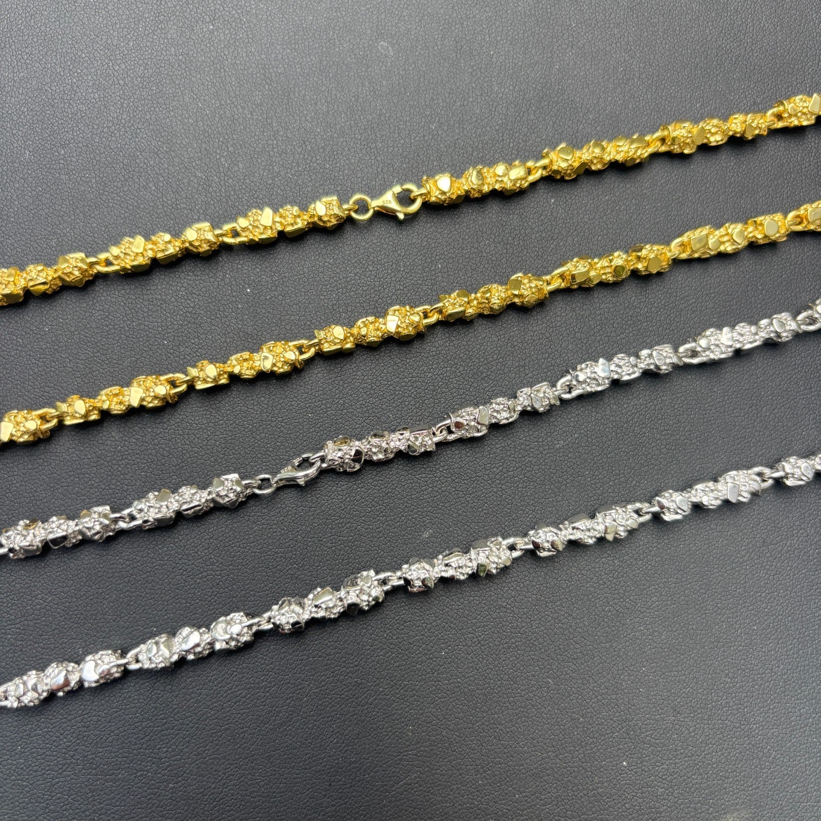 925 Sterling Silver 5mm Nugget Chain Necklace - Image 5