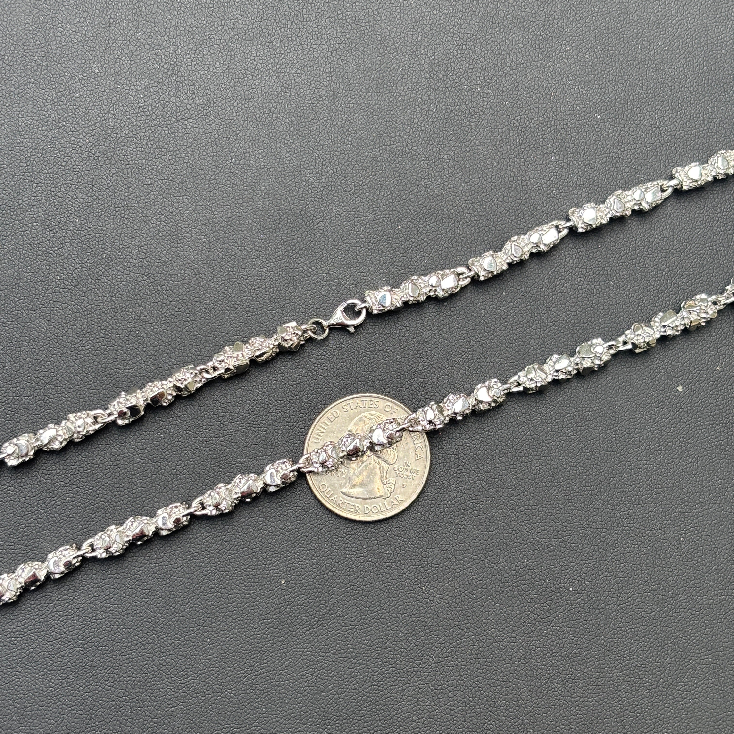 925 Sterling Silver 5mm Nugget Chain Necklace - Image 6