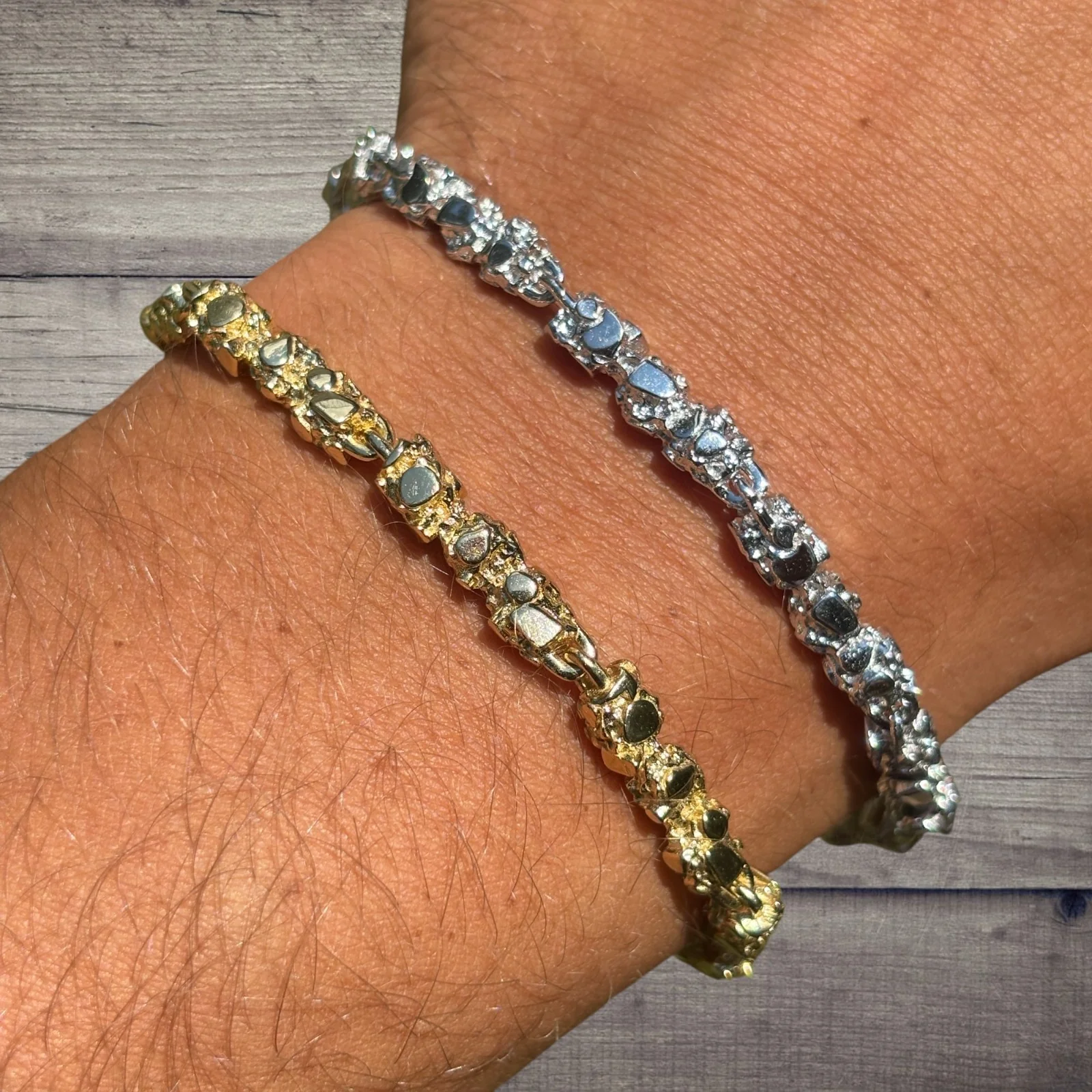 925 Sterling Silver 5mm Nugget Bracelet - Image 3
