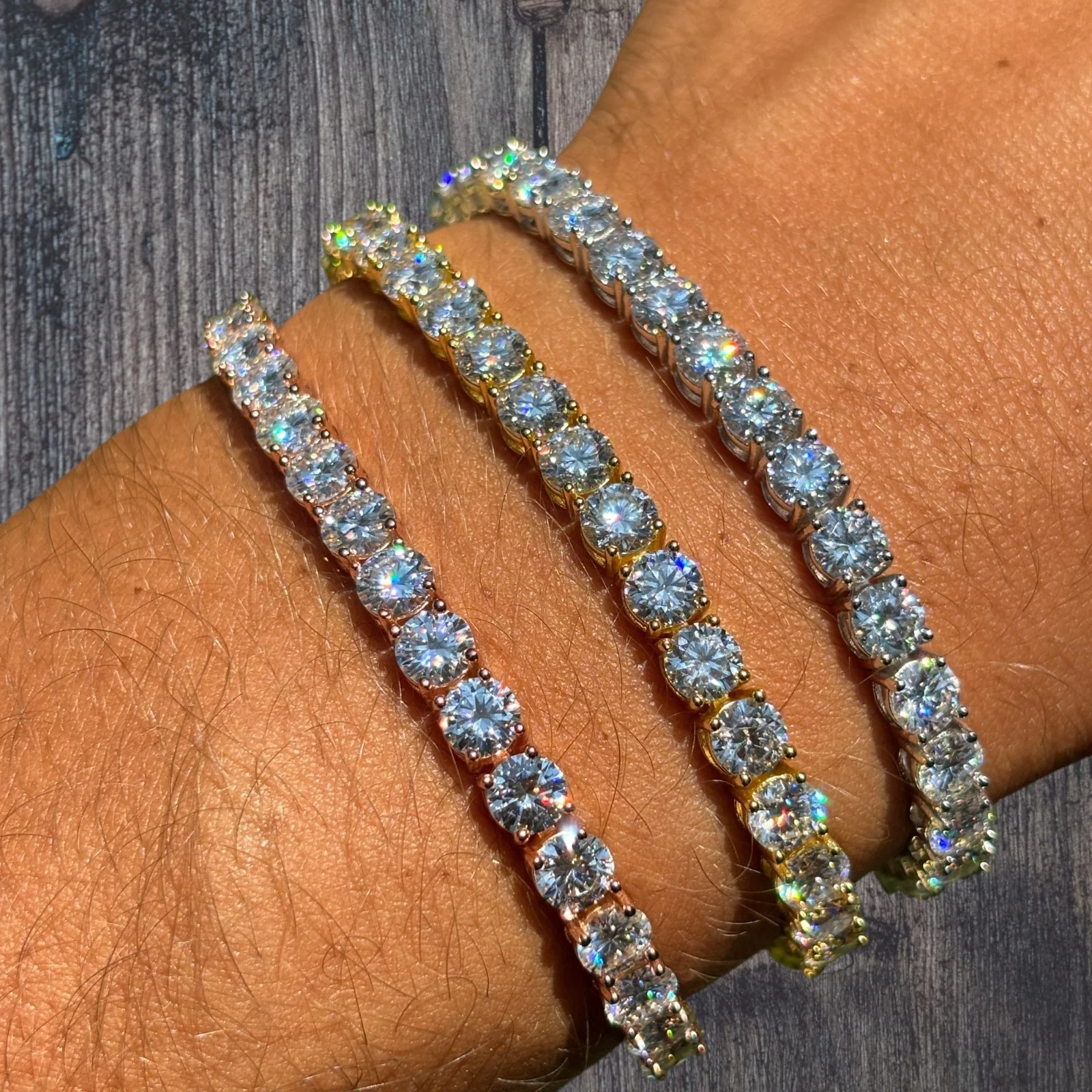 925 Sterling Silver 5mm Tennis Bracelet - CZ Or Moissanite - Image 4