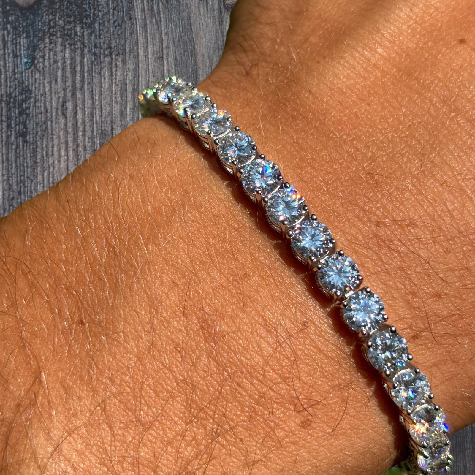 925 Sterling Silver 5mm Tennis Bracelet - CZ Or Moissanite - Image 5