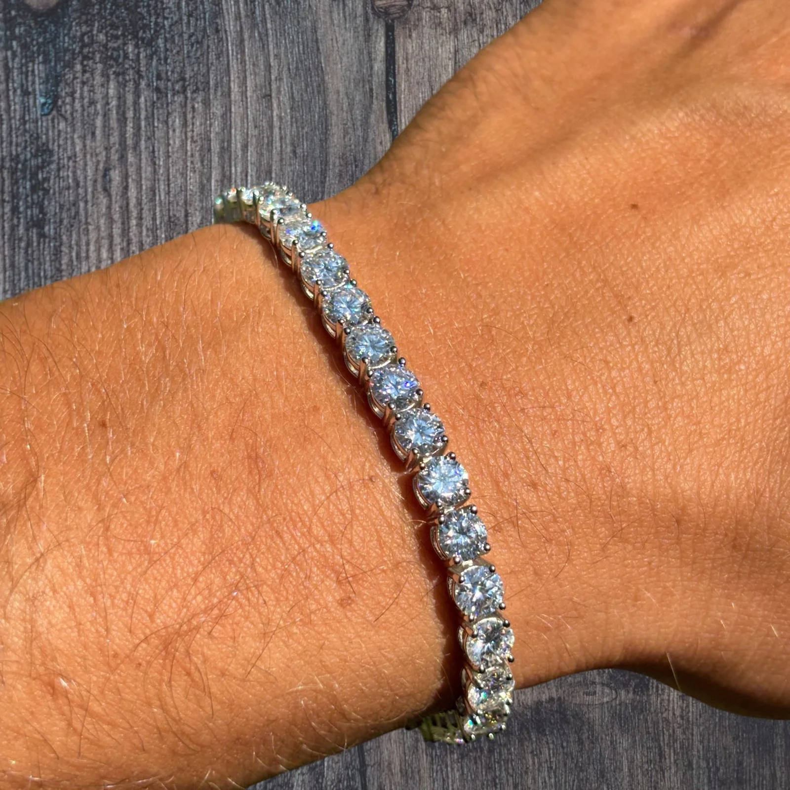 925 Sterling Silver 5mm Tennis Bracelet - CZ Or Moissanite - Image 7