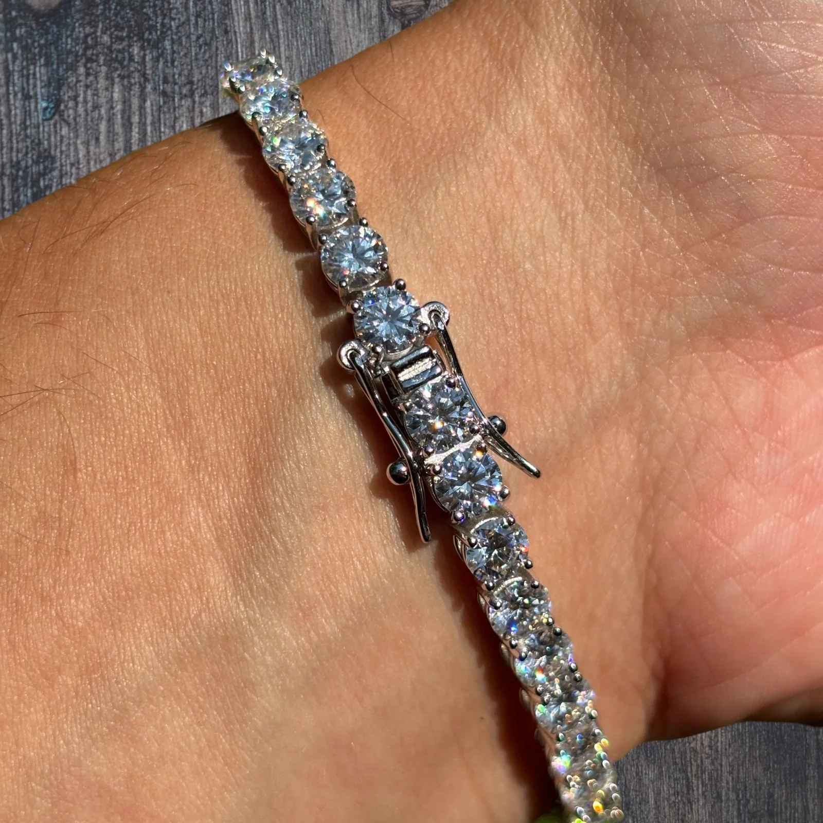 925 Sterling Silver 5mm Tennis Bracelet - CZ Or Moissanite - Image 8