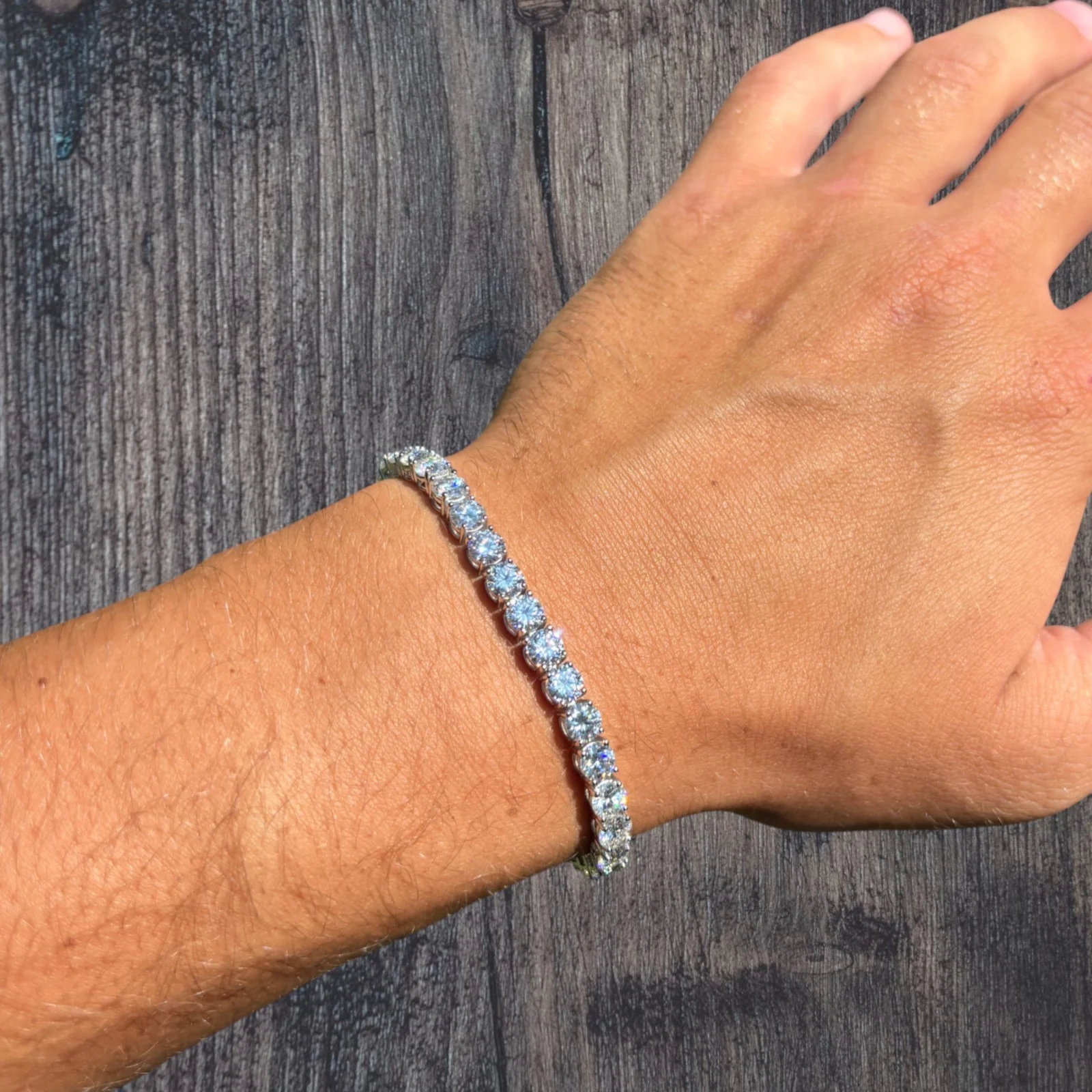 925 Sterling Silver 5mm Tennis Bracelet - CZ Or Moissanite - Image 9