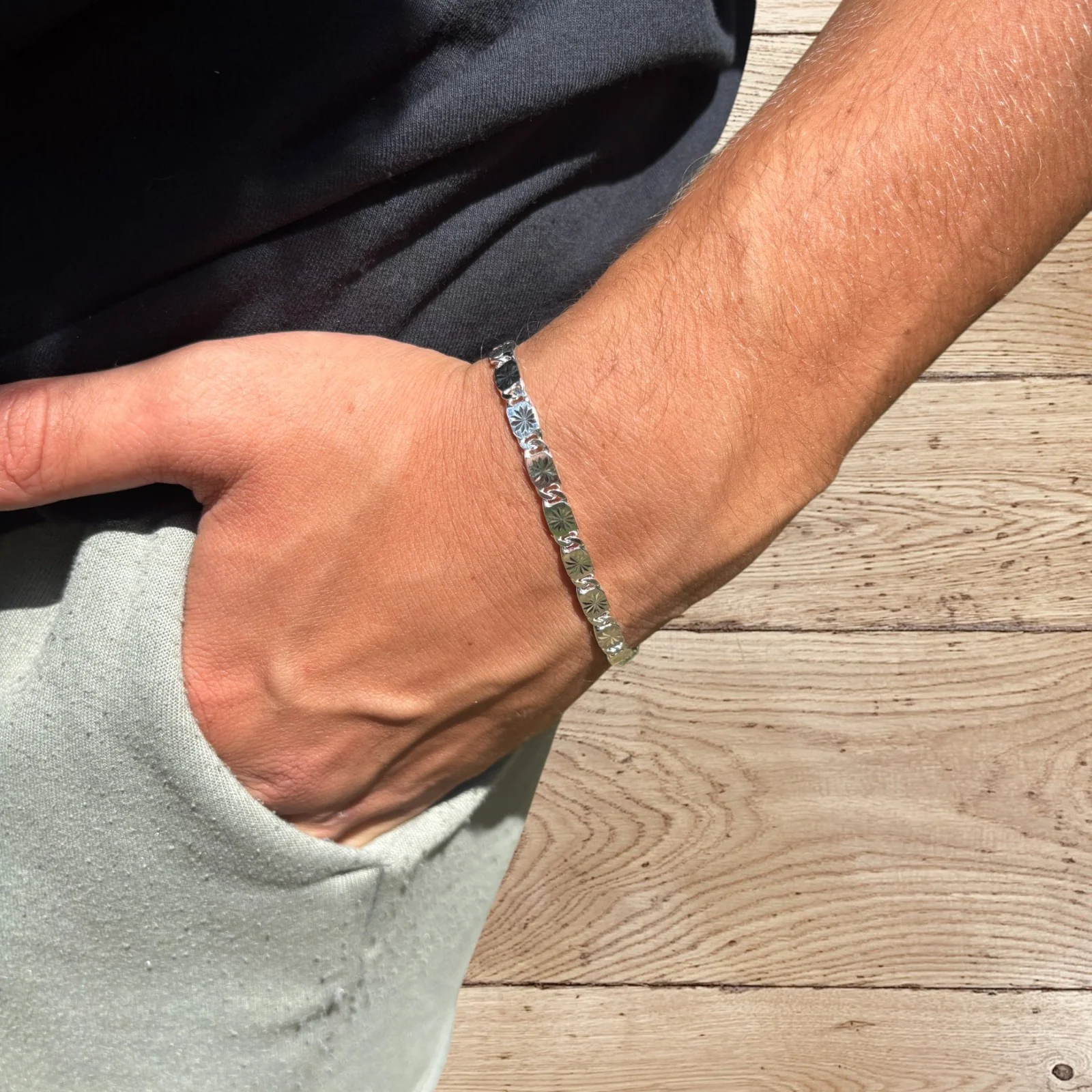 925 Sterling Silver 5mm Valentino Bracelet - Image 20