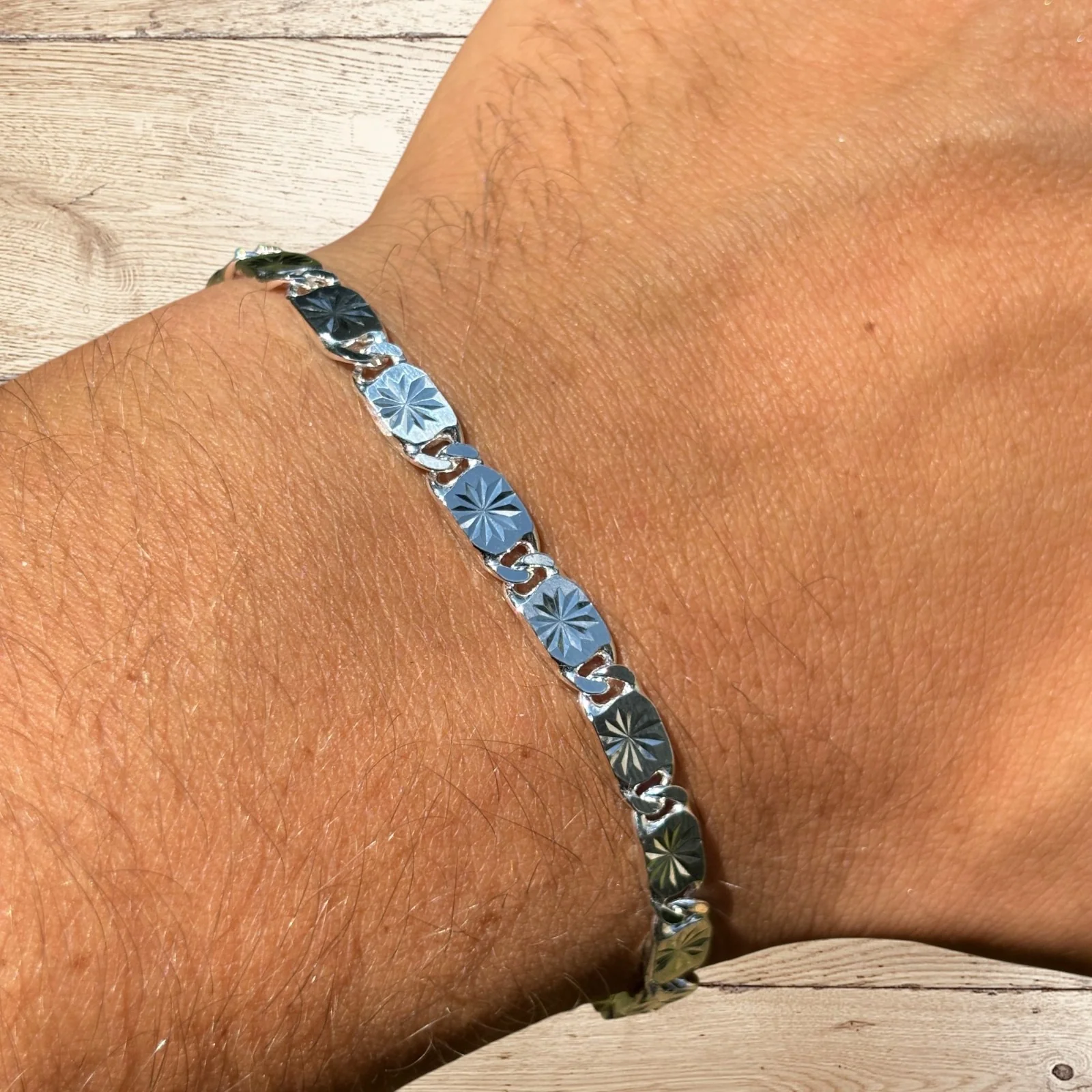 925 Sterling Silver 5mm Valentino Bracelet - Image 6