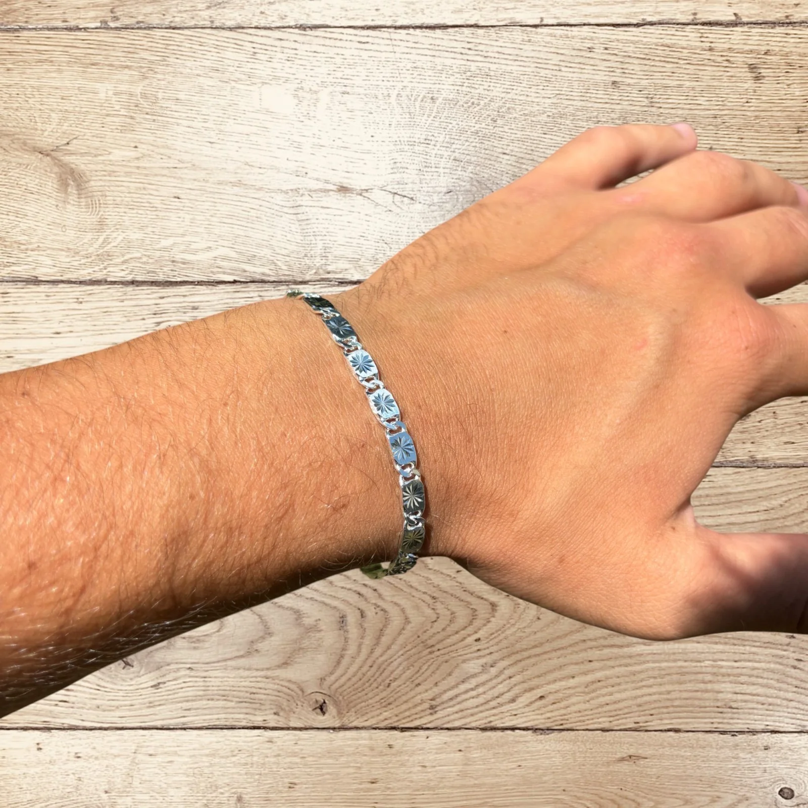 925 Sterling Silver 5mm Valentino Bracelet - Image 9