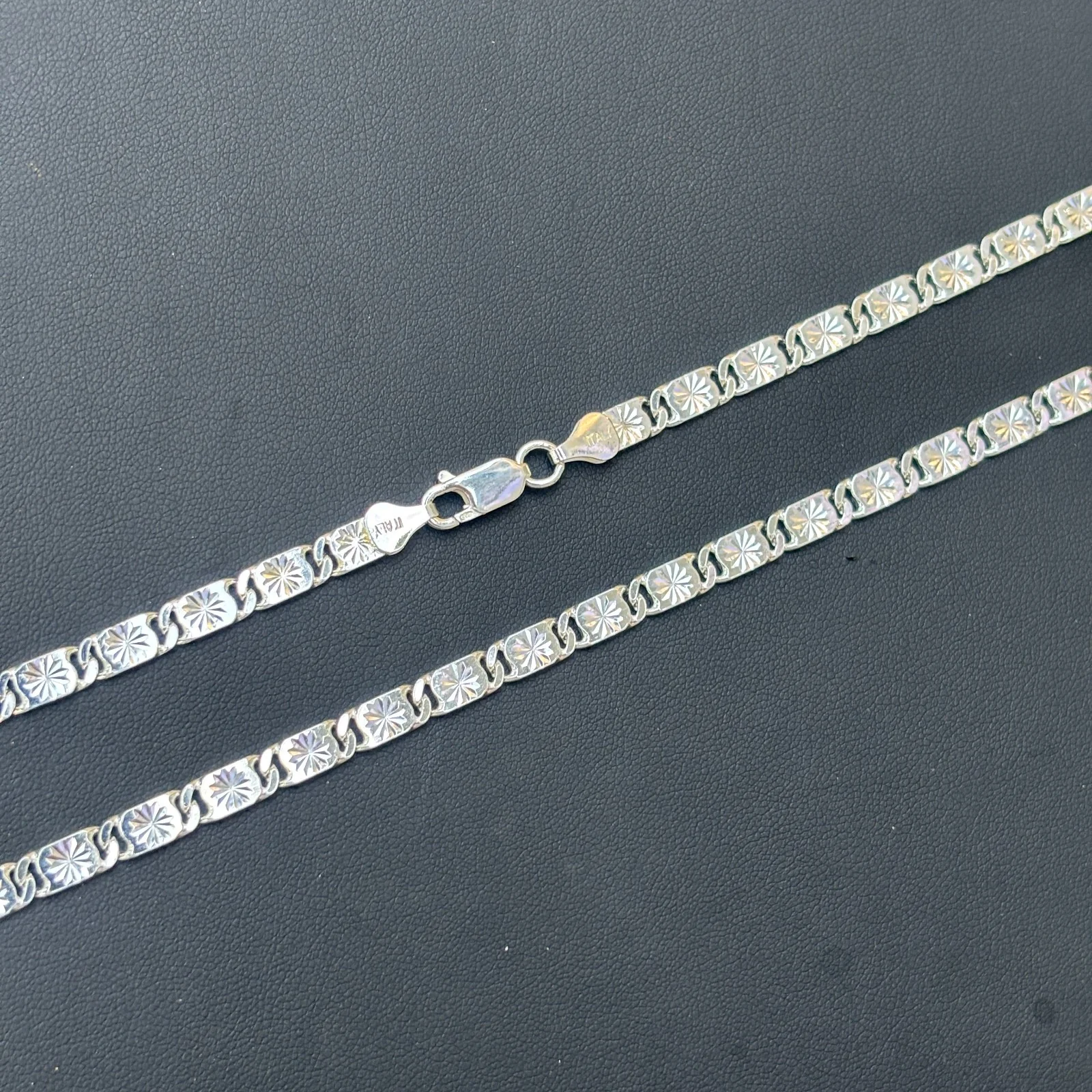 925 Sterling Silver 5mm Valentino Chain Necklace - Image 3