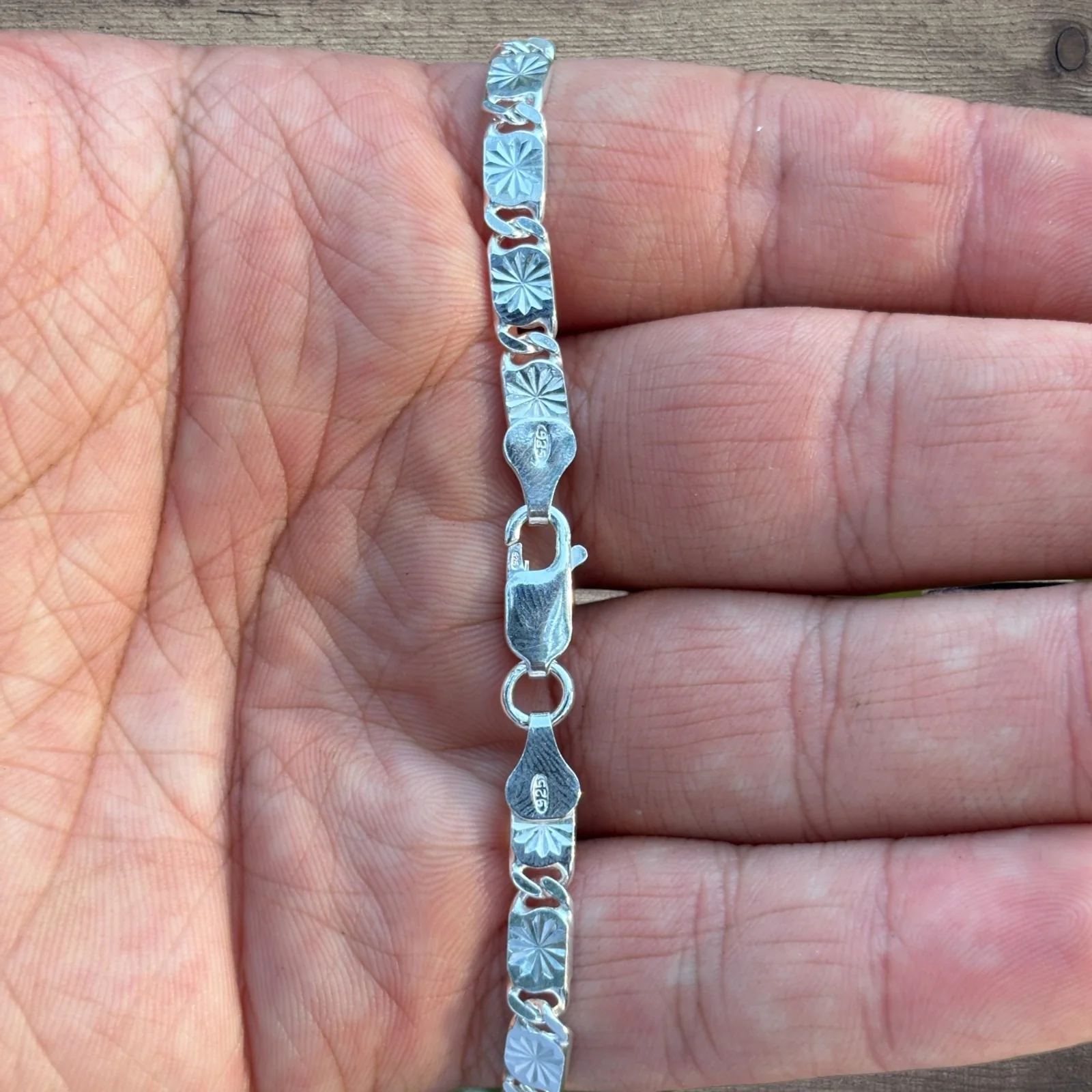 925 Sterling Silver 5mm Valentino Chain Necklace - Image 5