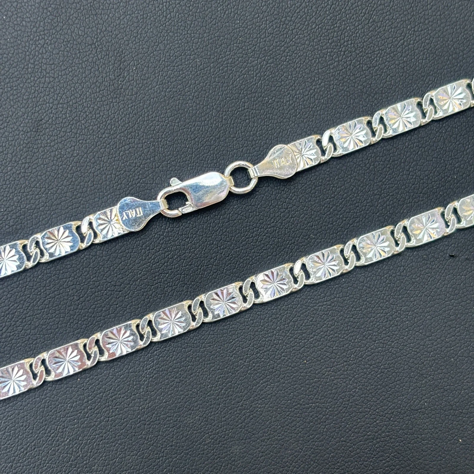 925 Sterling Silver 5mm Valentino Chain Necklace - Image 6
