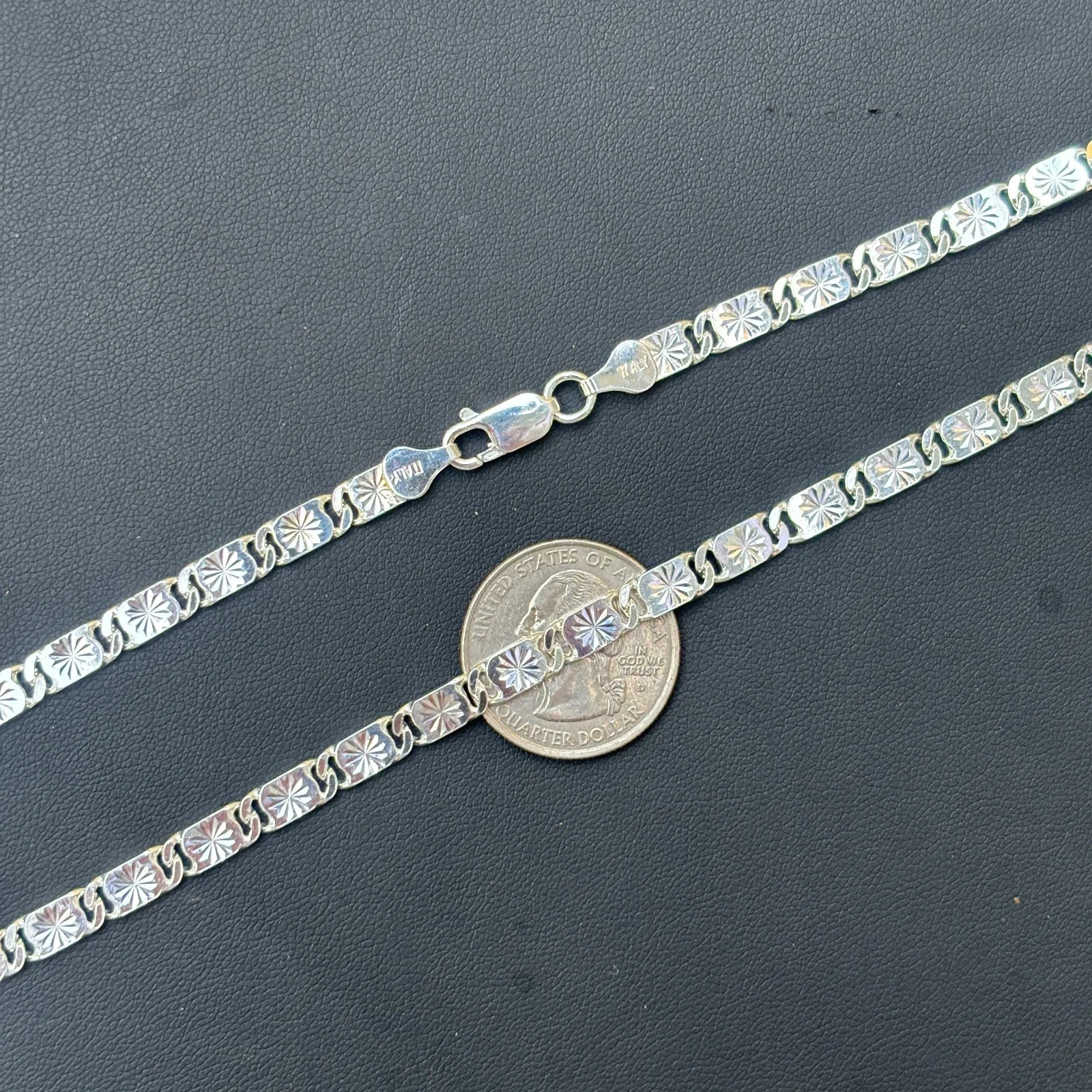 925 Sterling Silver 5mm Valentino Chain Necklace - Image 7