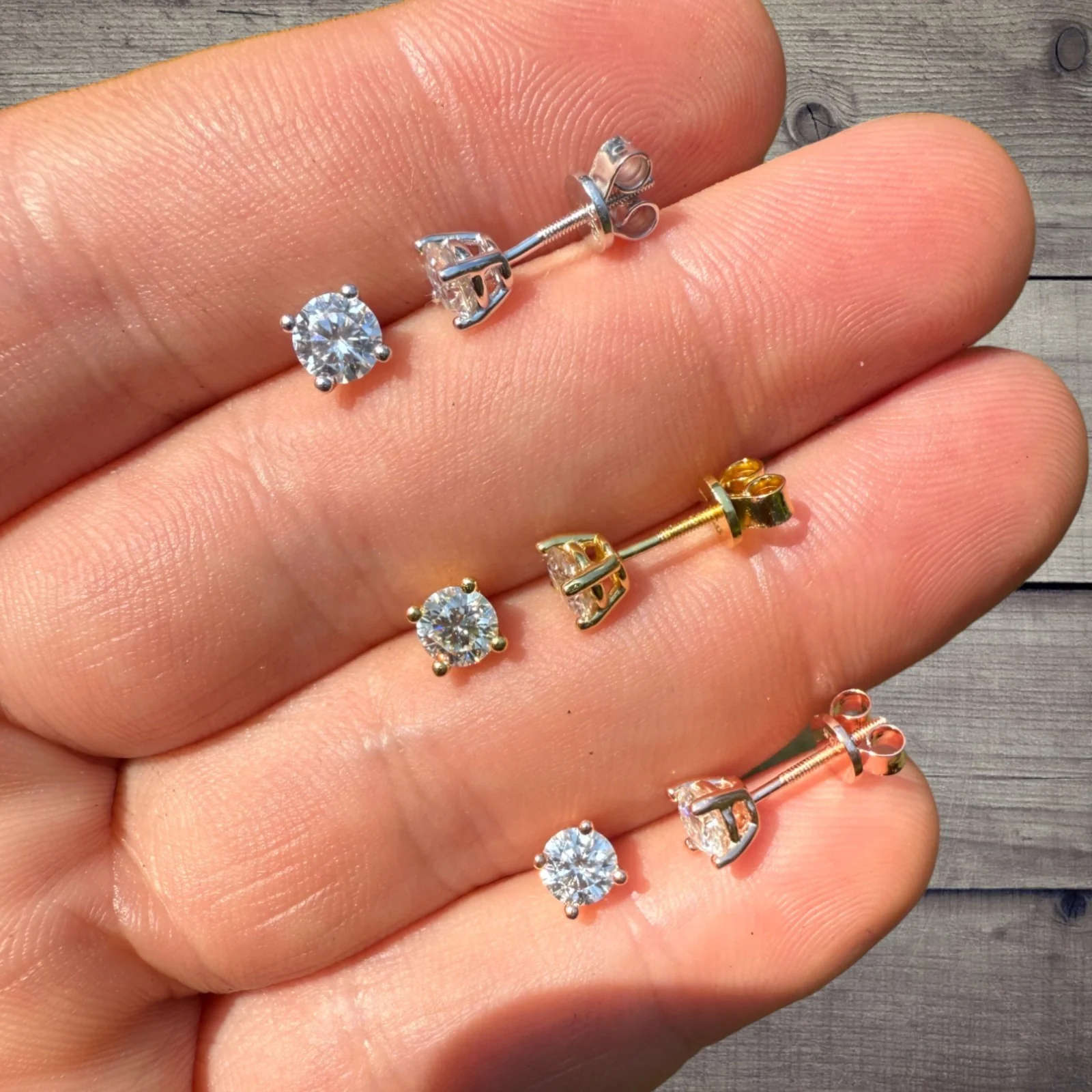 925 Sterling Silver 5mm Moissanite Earrings 1ct TW Studs - Image 10
