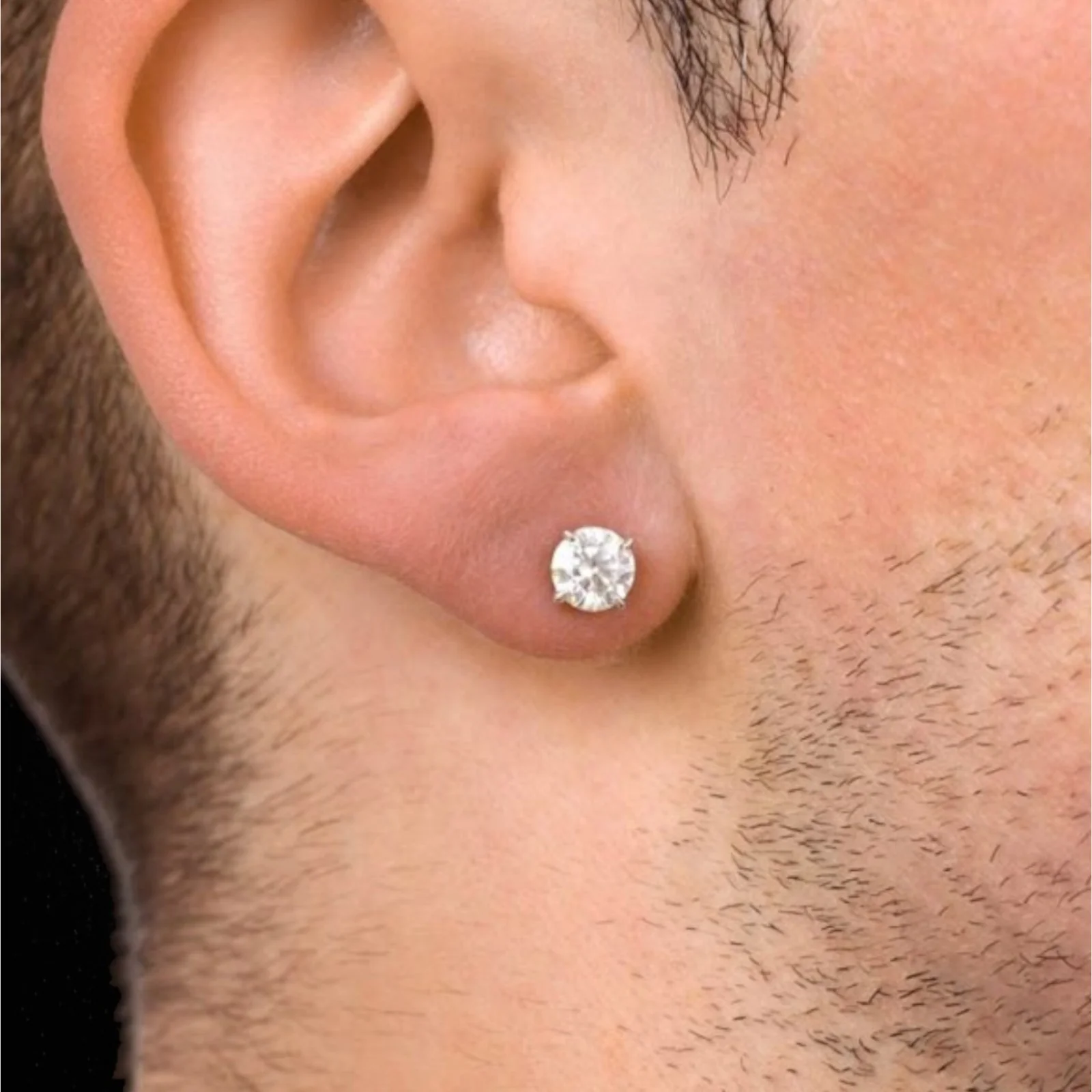 925 Sterling Silver 5mm Moissanite Earrings 1ct TW Studs - Image 15