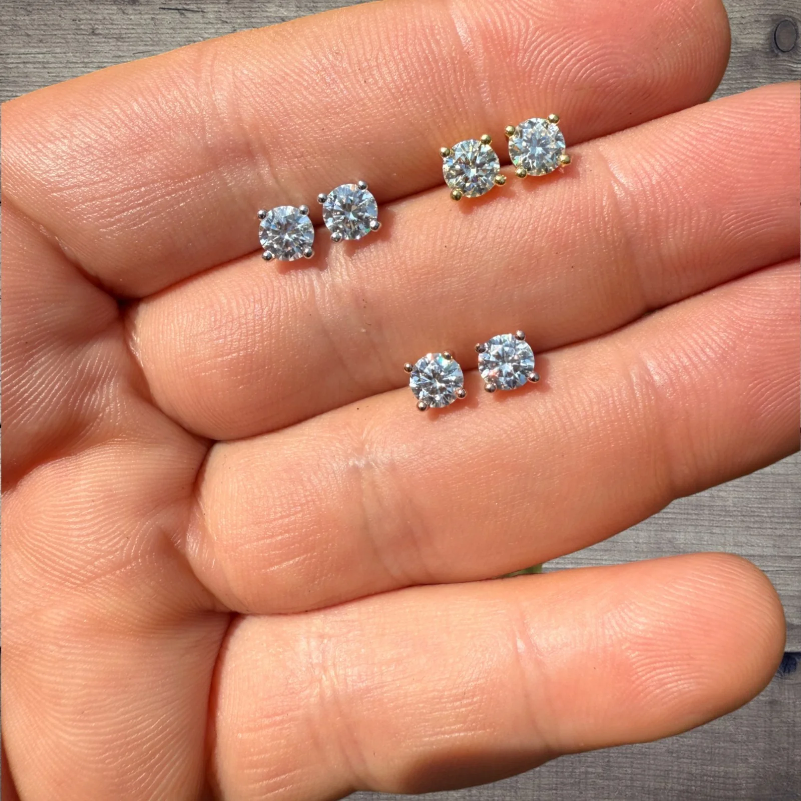 925 Sterling Silver 5mm Moissanite Earrings 1ct TW Studs - Image 5