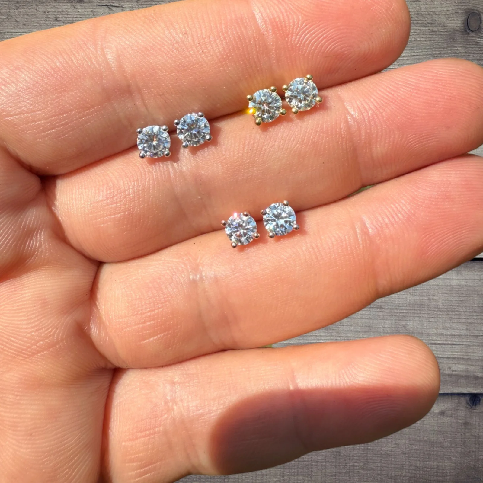925 Sterling Silver 5mm Moissanite Earrings 1ct TW Studs - Image 6
