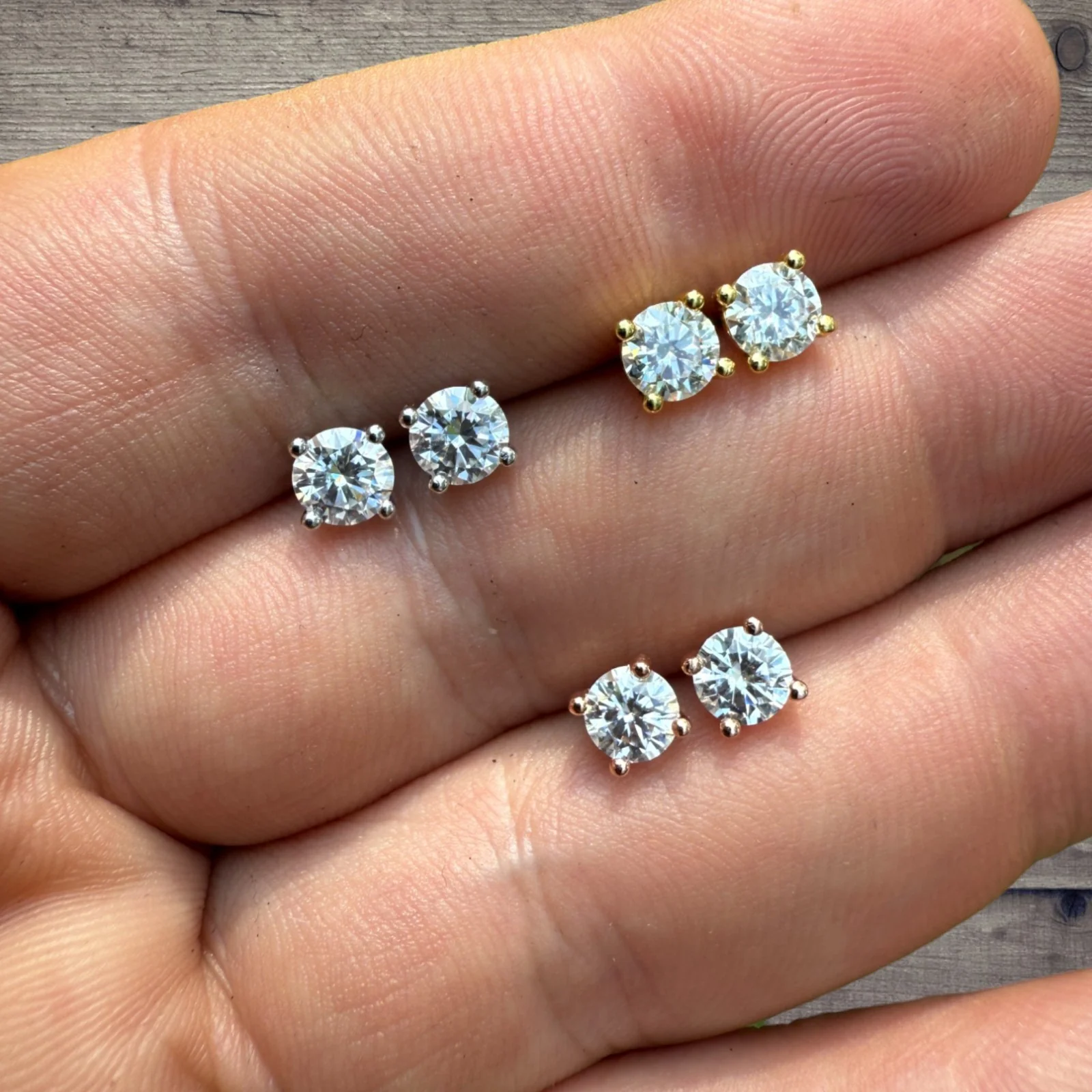 925 Sterling Silver 5mm Moissanite Earrings 1ct TW Studs - Image 7