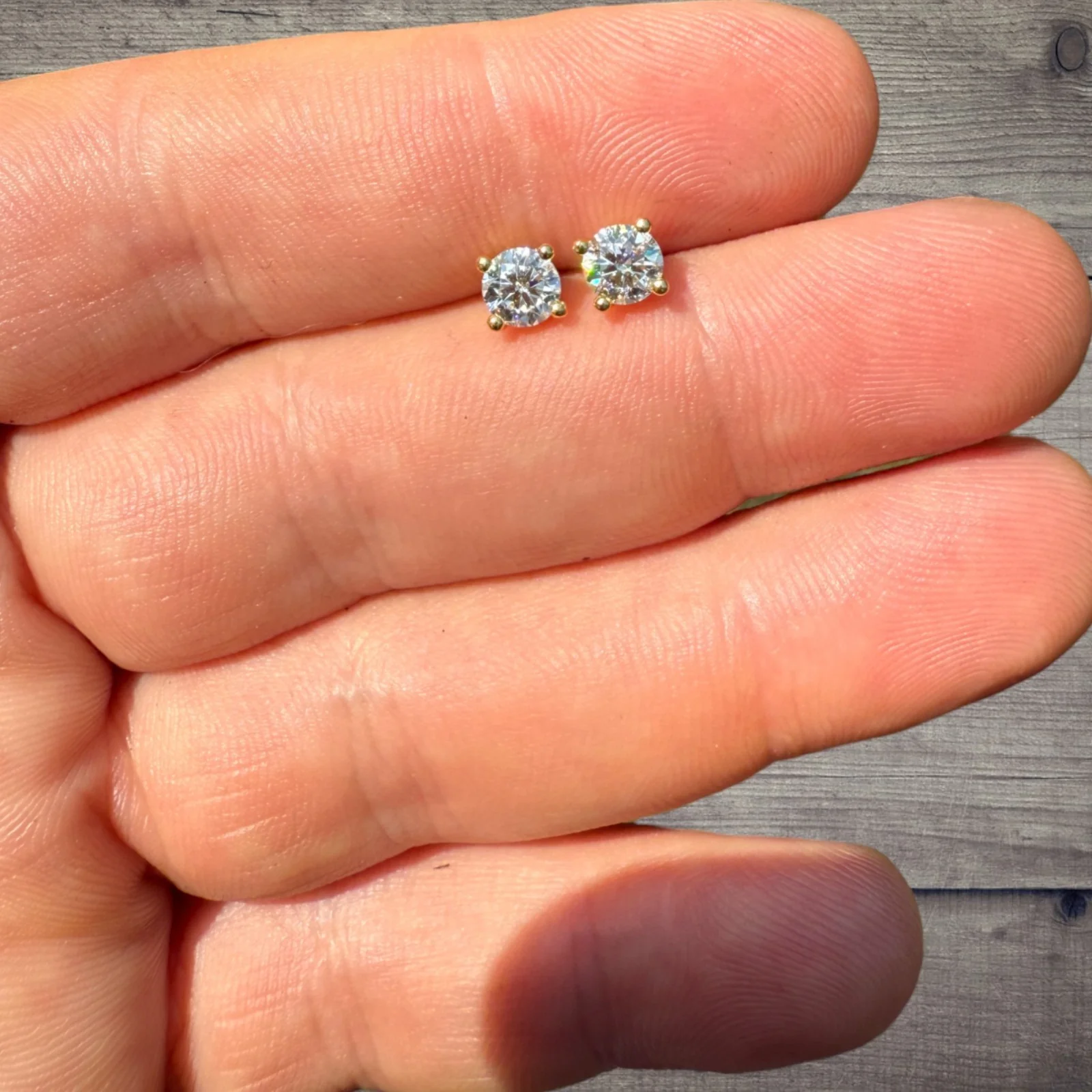 925 Sterling Silver 5mm Moissanite Earrings 1ct TW Studs - Image 8